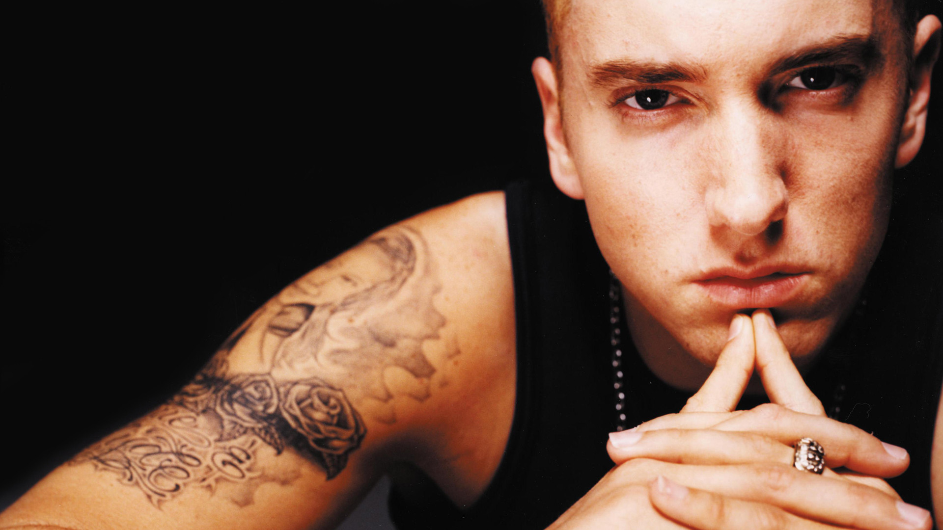 Eminem, Tatuaggi, Mani giunte, Primo piano, Full HD, sfondo per PC
