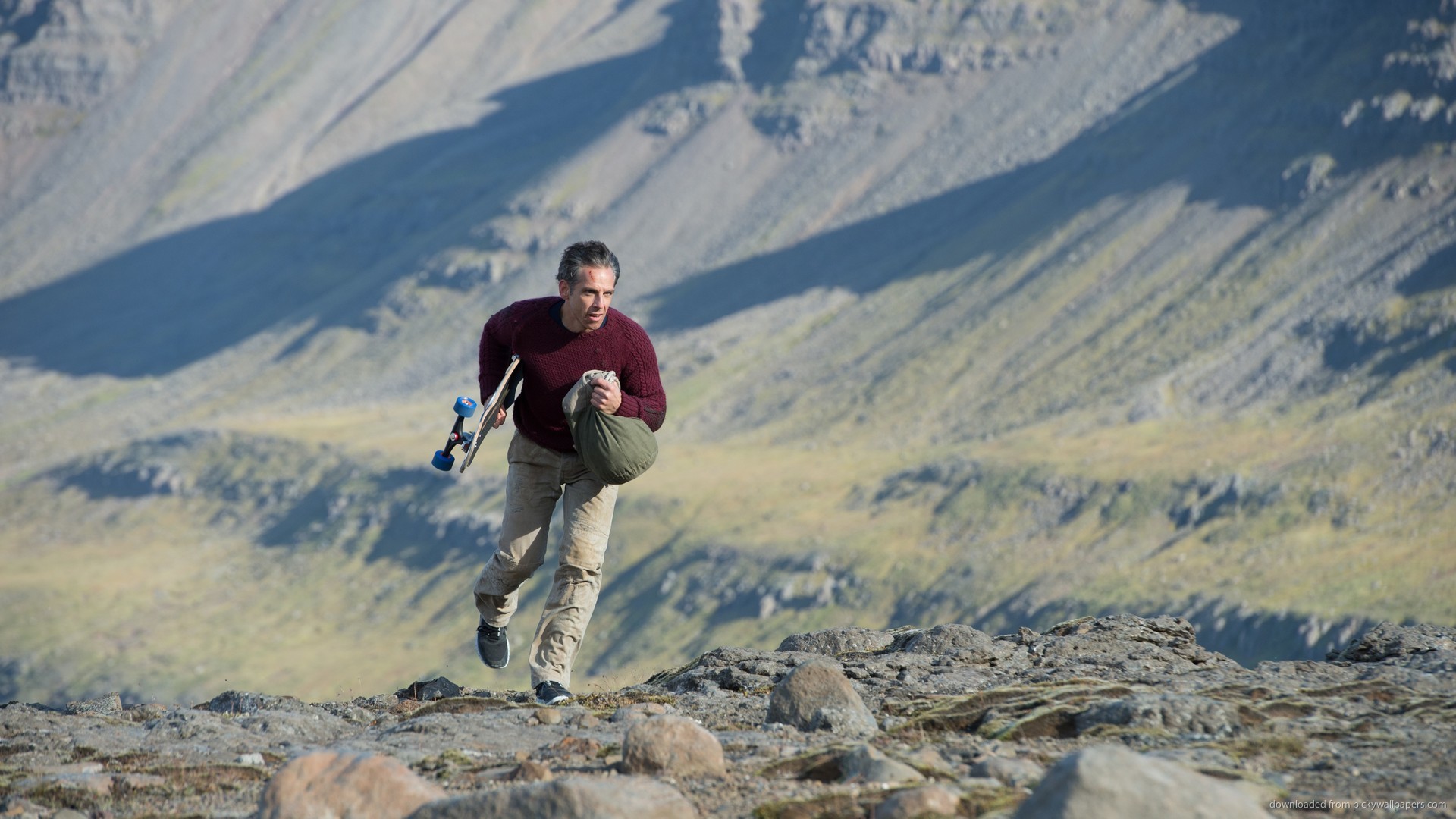 Ben Stiller, I sogni segreti di Walter Mitty, Longboard, Islanda, Montagna, sfondo desktop 1080p
