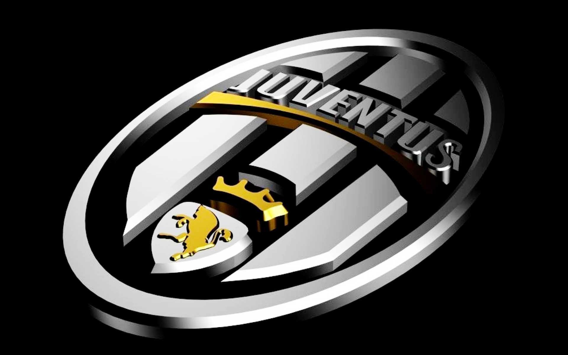 Juventus, Stemma, 3D, Sfondo nero, Full HD, wallpaper per PC