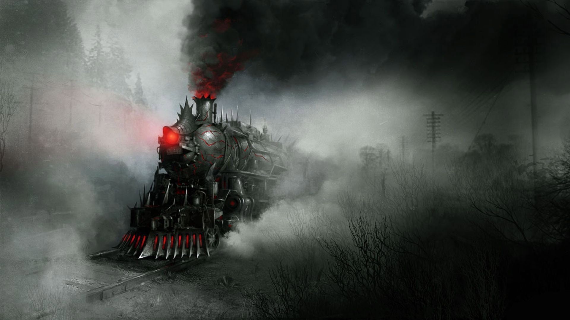 Locomotiva a vapore, Treno, Nebbia, Fumo, Full HD 1080p, sfondo desktop