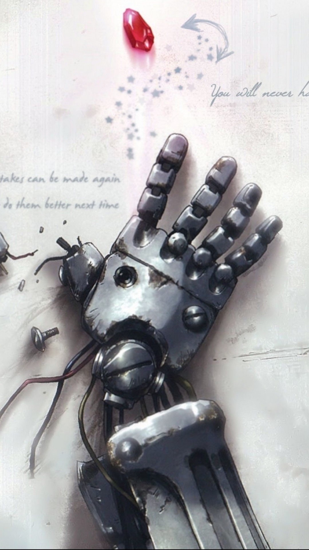 Fullmetal Alchemist, Automail, Pietra filosofale, Sfondo bianco, wallpaper per smartphone