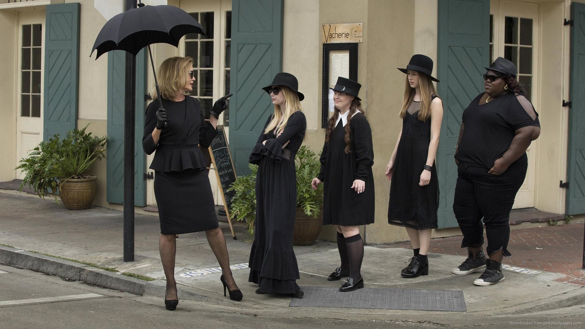American Horror Story: Coven, Jessica Lange, Sarah Paulson, Emma Roberts, Taissa Farmiga, Gabourey Sidibe, Streghe, New Orleans, immagine di sfondo