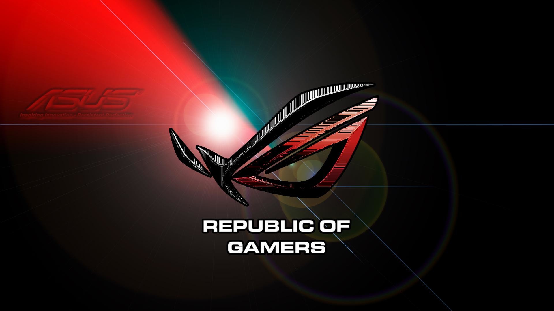 ASUS ROG, Republic of Gamers, ASUS, Luce rossa, Full HD, sfondo per PC e portatile
