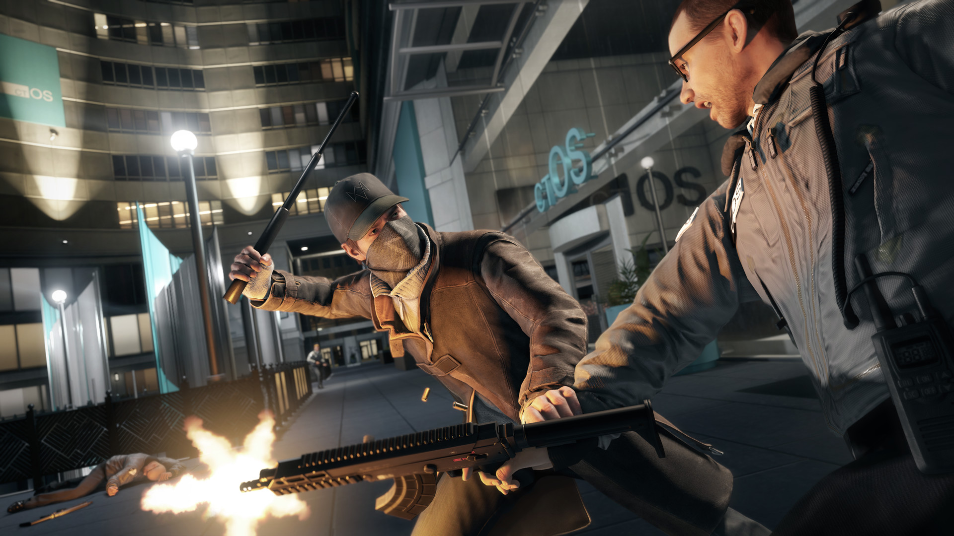 Aiden Pearce, Watch Dogs, Manganello, Sparatoria, Full HD, wallpaper desktop