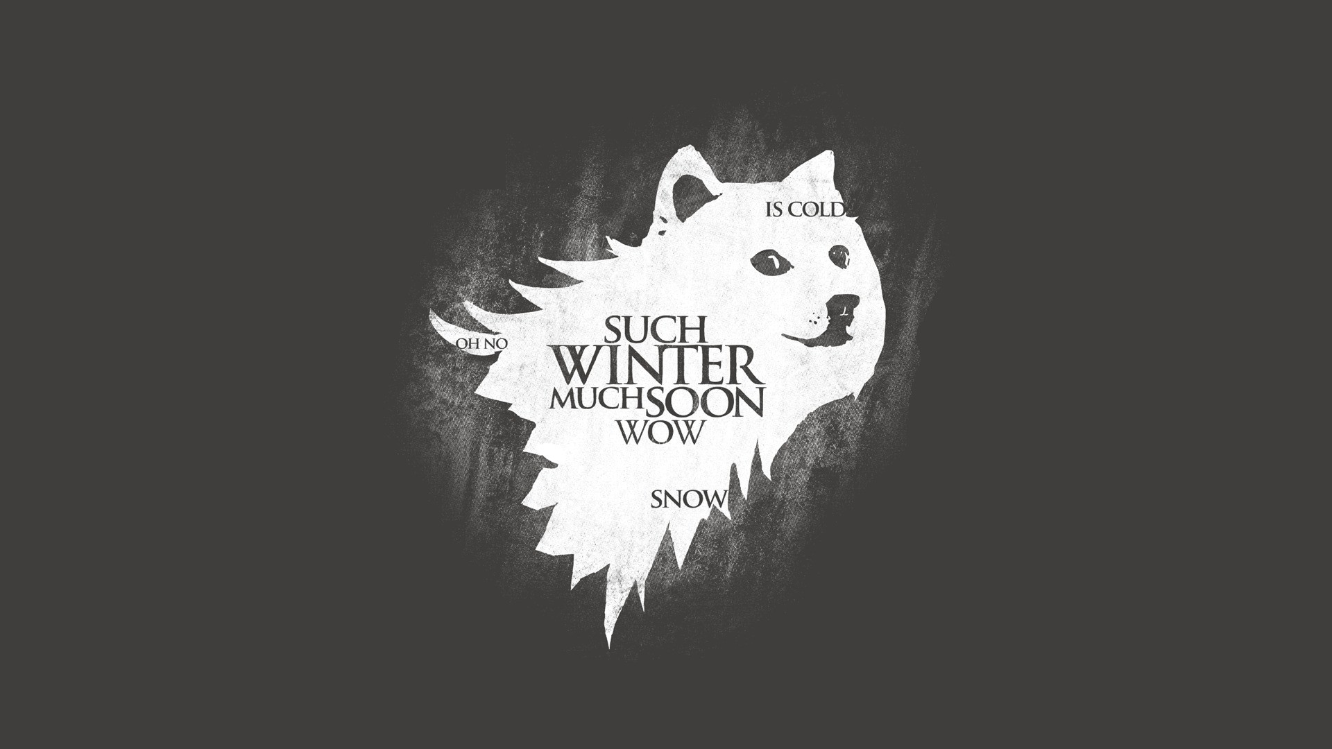 Doge, Game of Thrones, Such Winter, Casa Stark, Parodia, 1920x1080, sfondo per PC