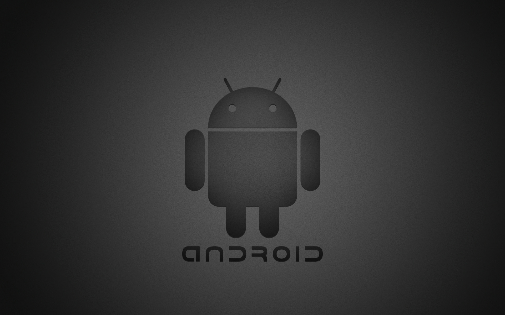 Android, Logo, Bugdroid, Grigio, Full HD, sfondo desktop