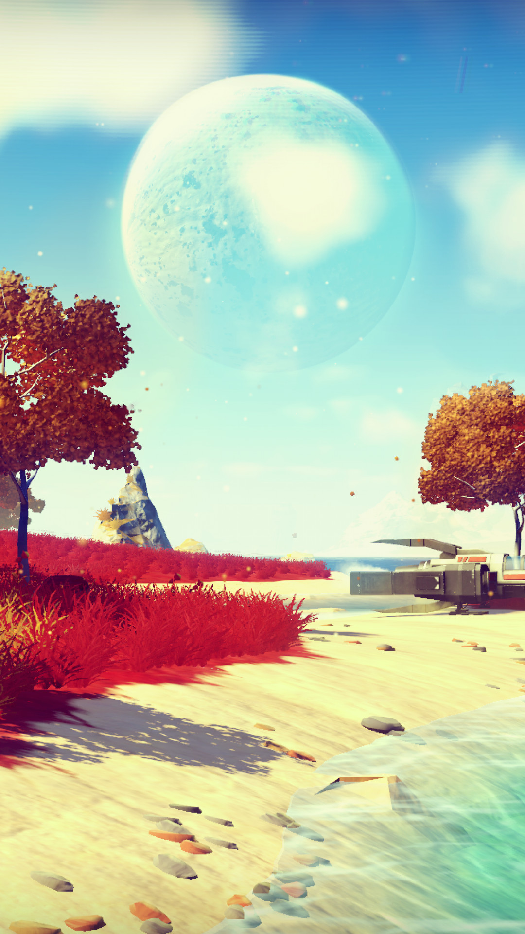 No Man's Sky, Spiaggia aliena, Pianeta, Full HD, schermata di blocco del cellulare