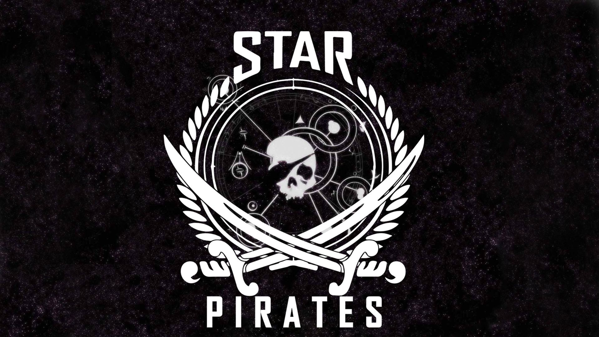 Star Pirates, Teschio, Logo, Sfondo nero, Full HD, wallpaper desktop