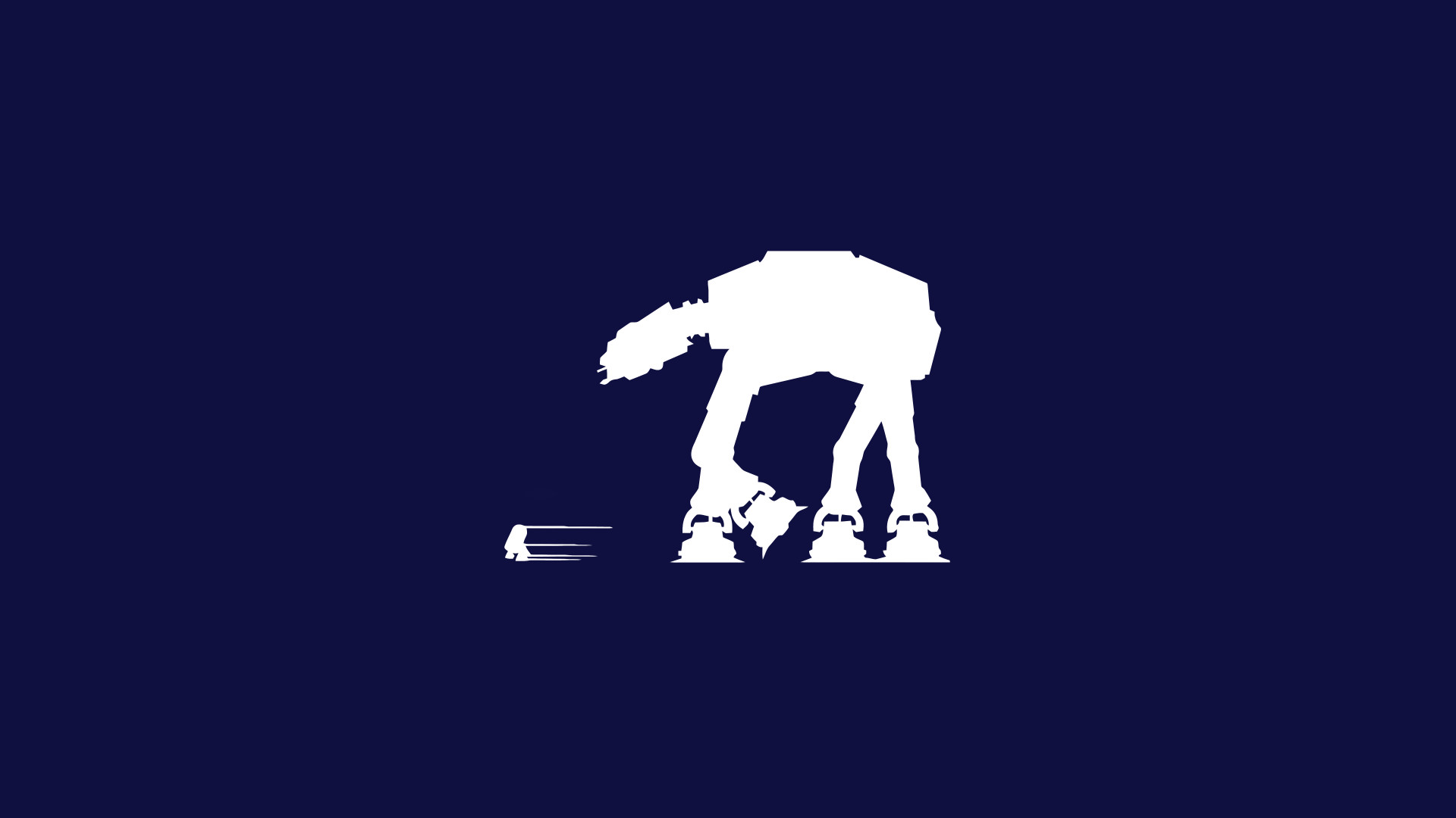 AT-AT, Star Wars, Silhouette, Blu scuro, 16:9 Full HD, sfondo widescreen