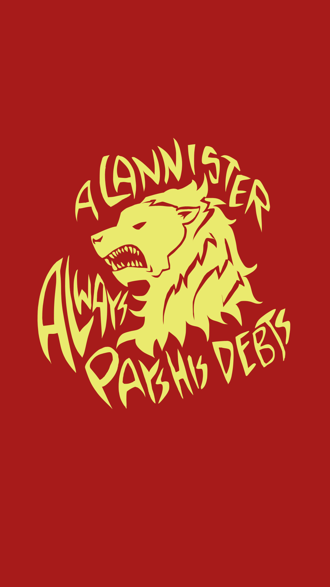 Casata Lannister, Un Lannister paga sempre i suoi debiti, Leone, Sfondo rosso, wallpaper Full HD
