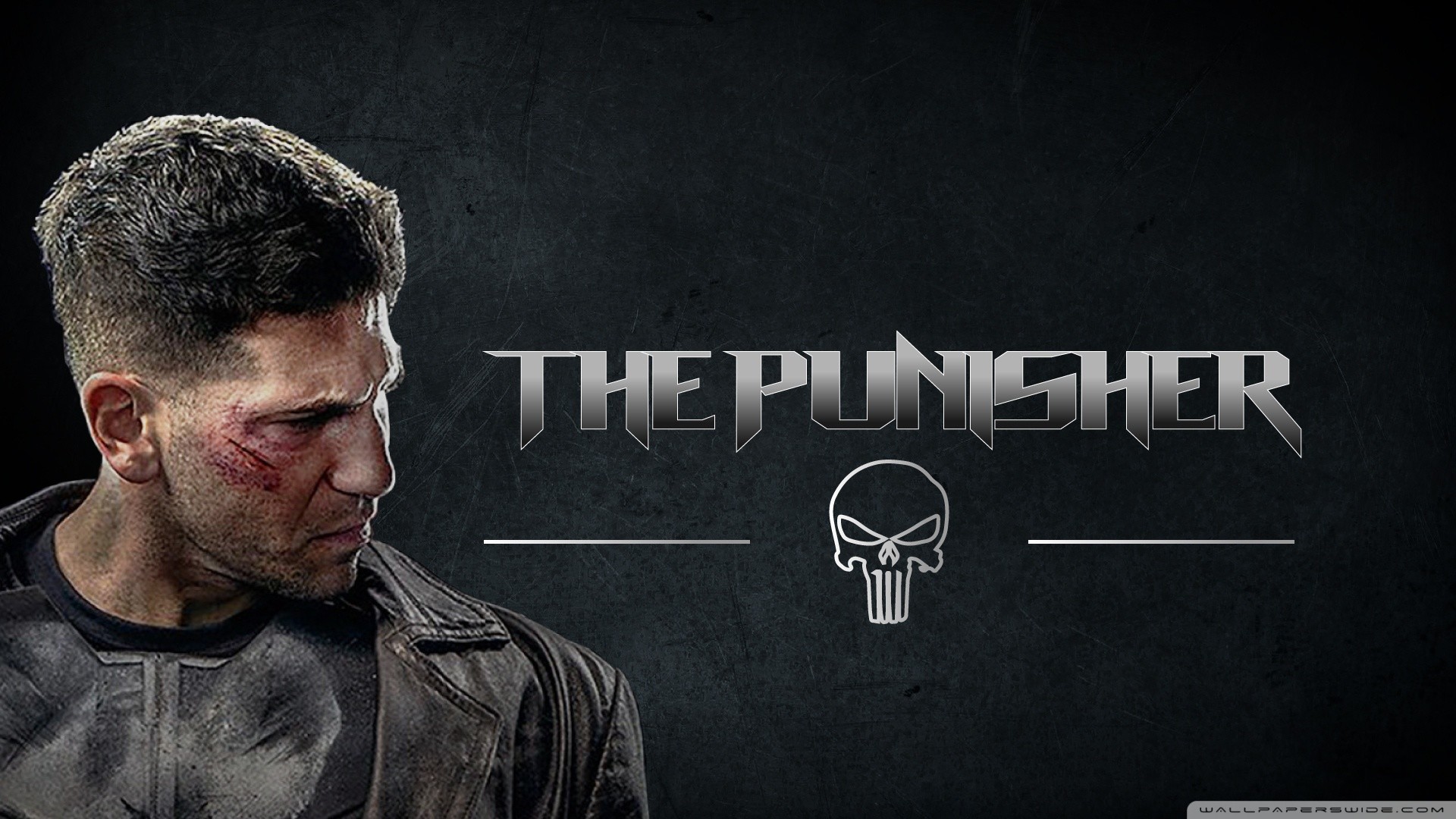 Frank Castle, Jon Bernthal, The Punisher, Serie TV Marvel, Logo, sfondo widescreen Full HD