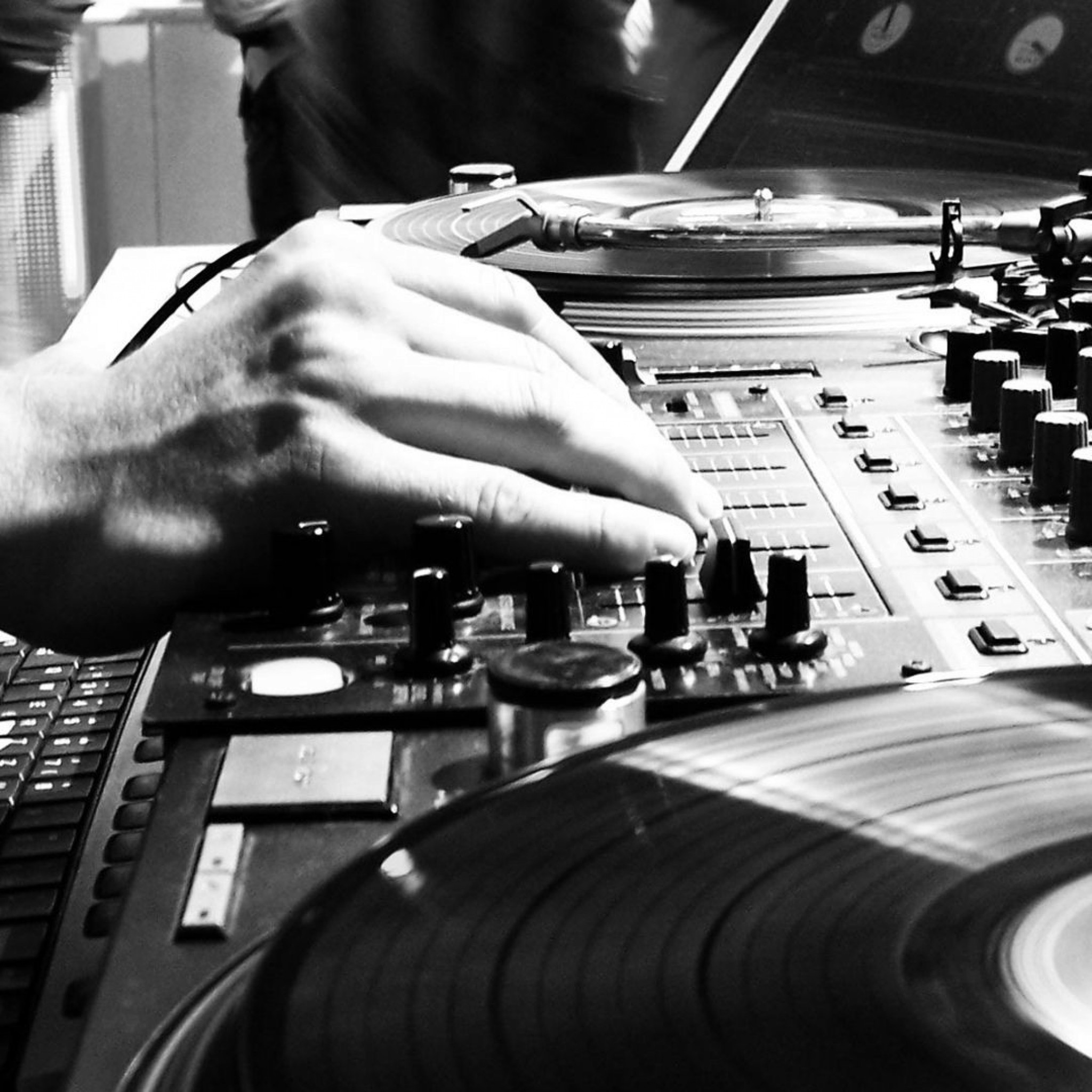 Mixer, Giradischi, Vinile, Bianco e nero, Full HD, sfondo per iPad e tablet