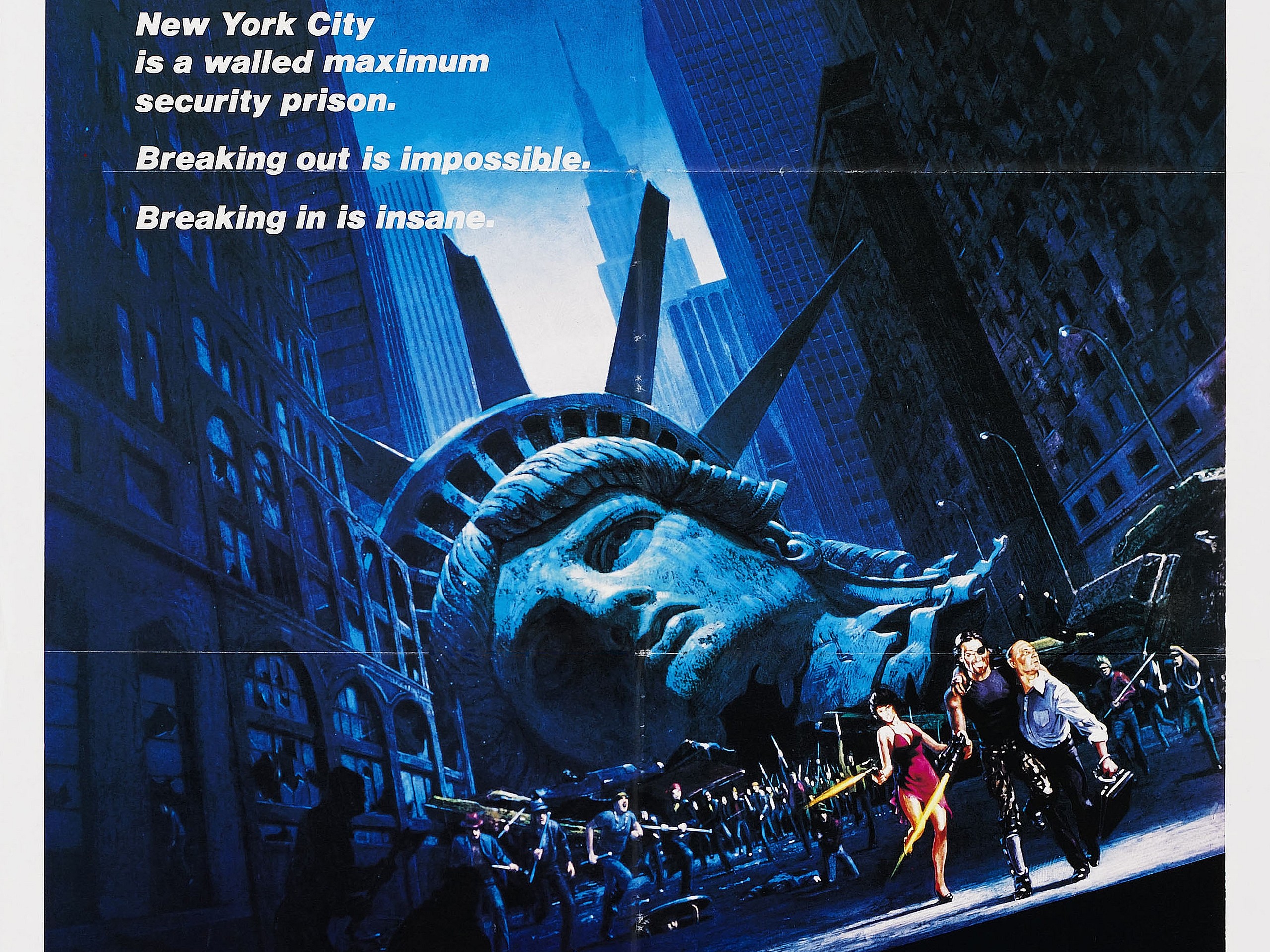 1997: Fuga da New York, Statua della Libertà, Poster, Film, 2K, schermata di blocco iPad