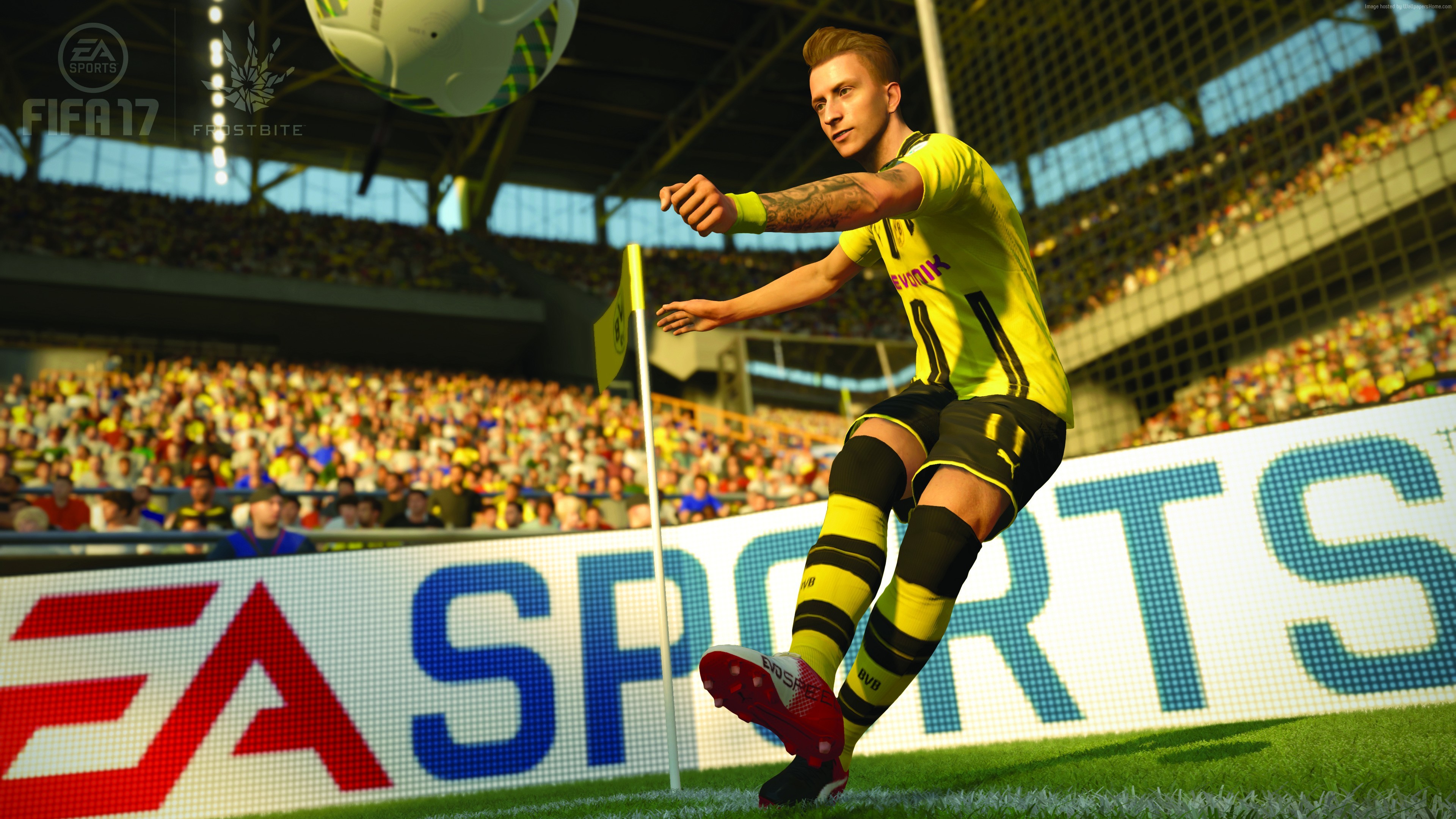 Marco Reus, FIFA 17, Calcio d'angolo, EA Sports, 4K, sfondo per PC e portatile