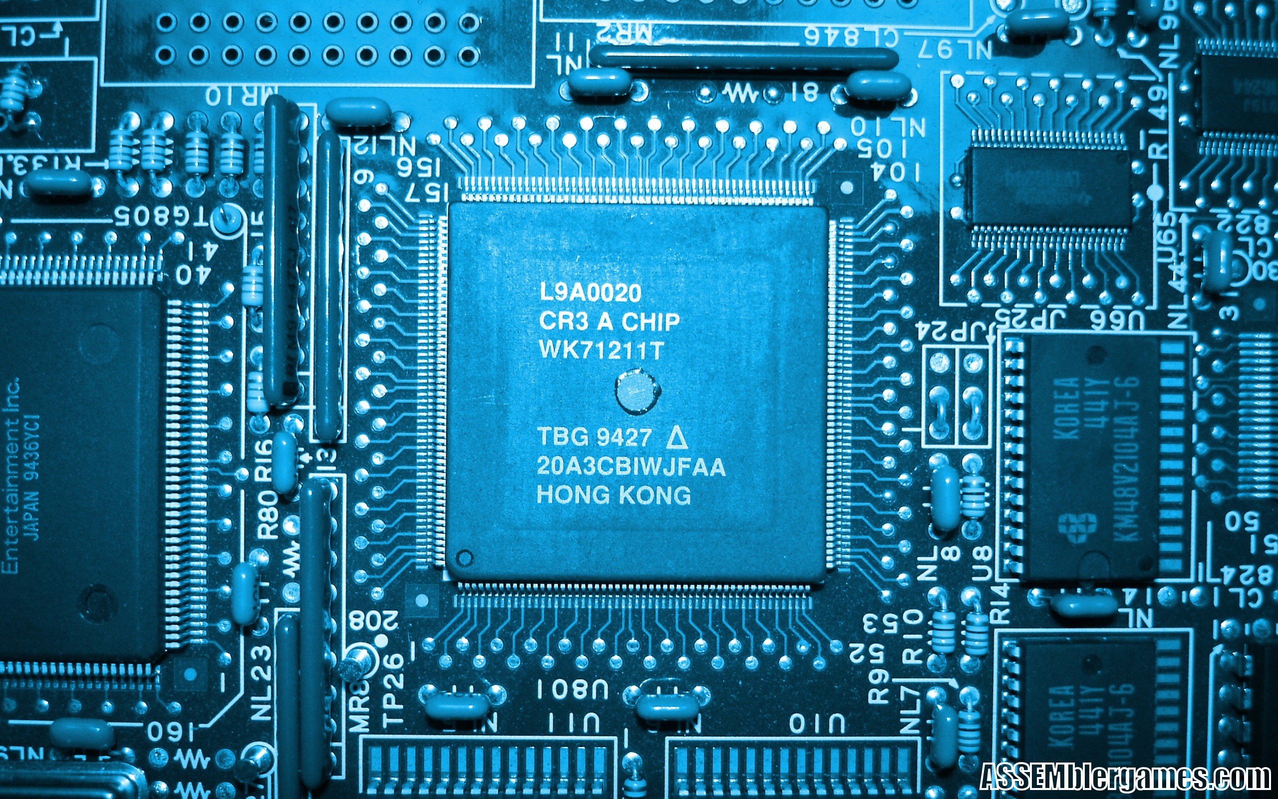 Microchip, Circuito stampato, Azzurro, Macro, 2560x1600, sfondo per PC