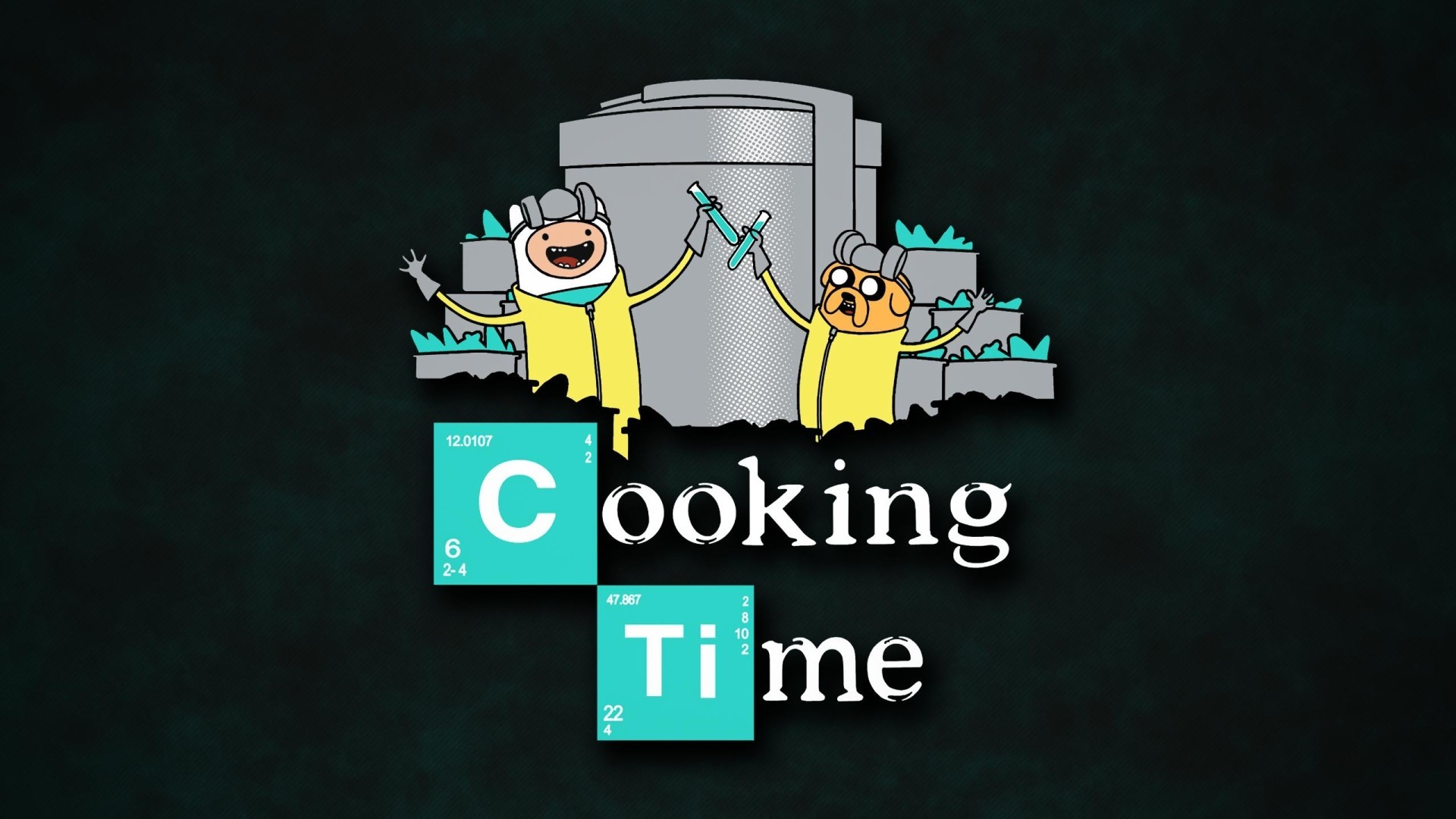 Breaking Bad, Adventure Time, Finn, Jake, Cooking Time, Parodia, sfondo 16:9 Full HD
