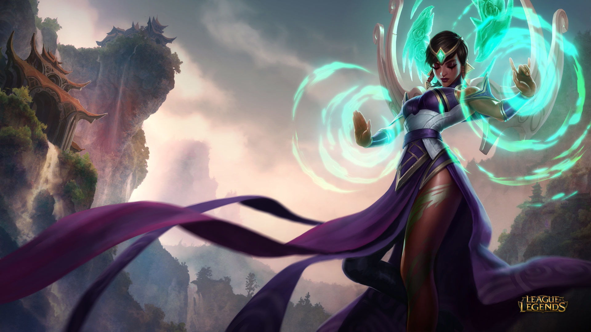 Karma, League of Legends, Magia, Montagne, Full HD 1080p, sfondo desktop
