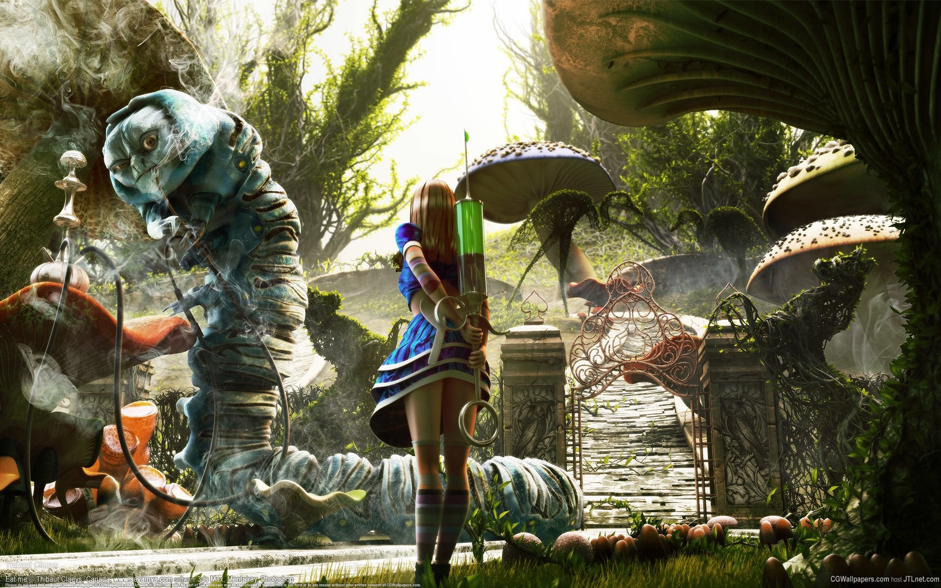 Alice: Madness Returns, Brucaliffo, Funghi giganti, Full HD, wallpaper per portatile