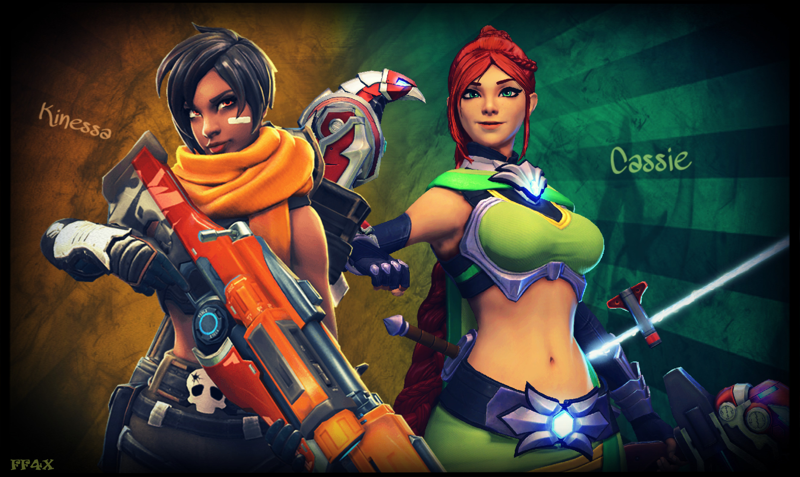 Kinessa, Cassie, Paladins, Fan art, 2K, sfondo per PC