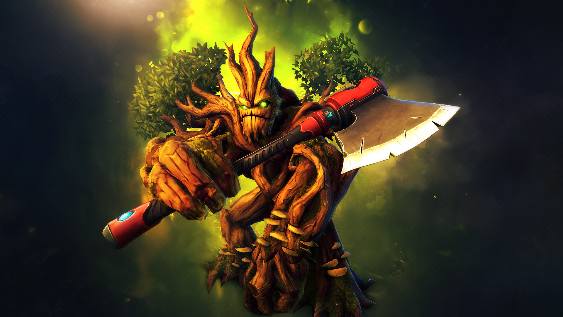 Grover, Paladins, Ascia, Albero, 1920x1080, immagine di sfondo