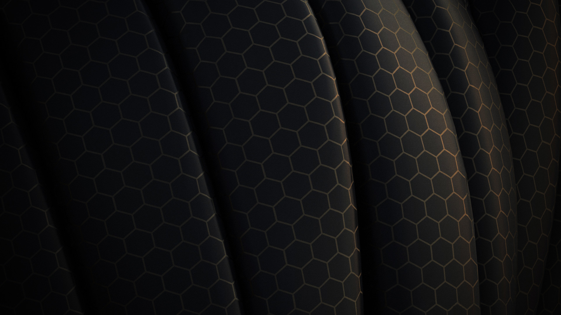 Texture, Esagoni, Nero, Pieghe, Full HD, wallpaper per PC