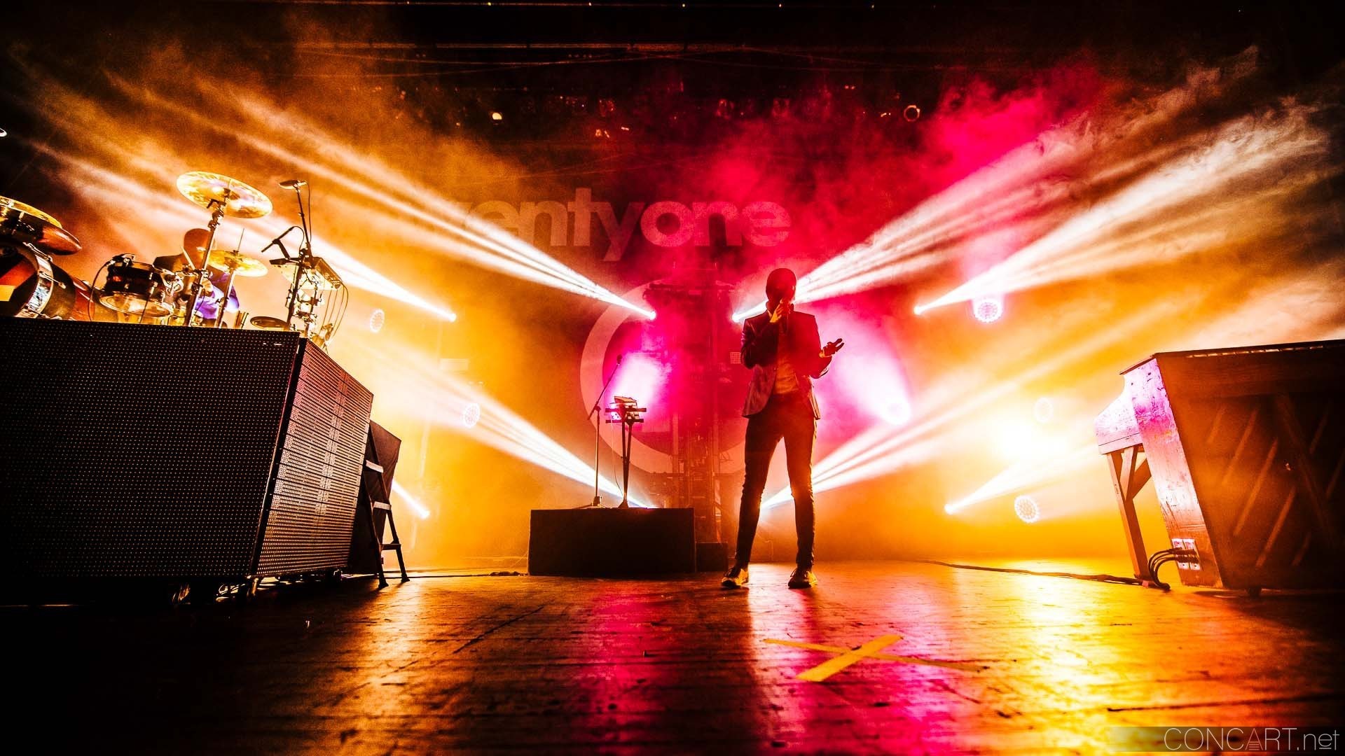 Twenty One Pilots, Concerto, Luci di scena, Arancione, Full HD, sfondo desktop