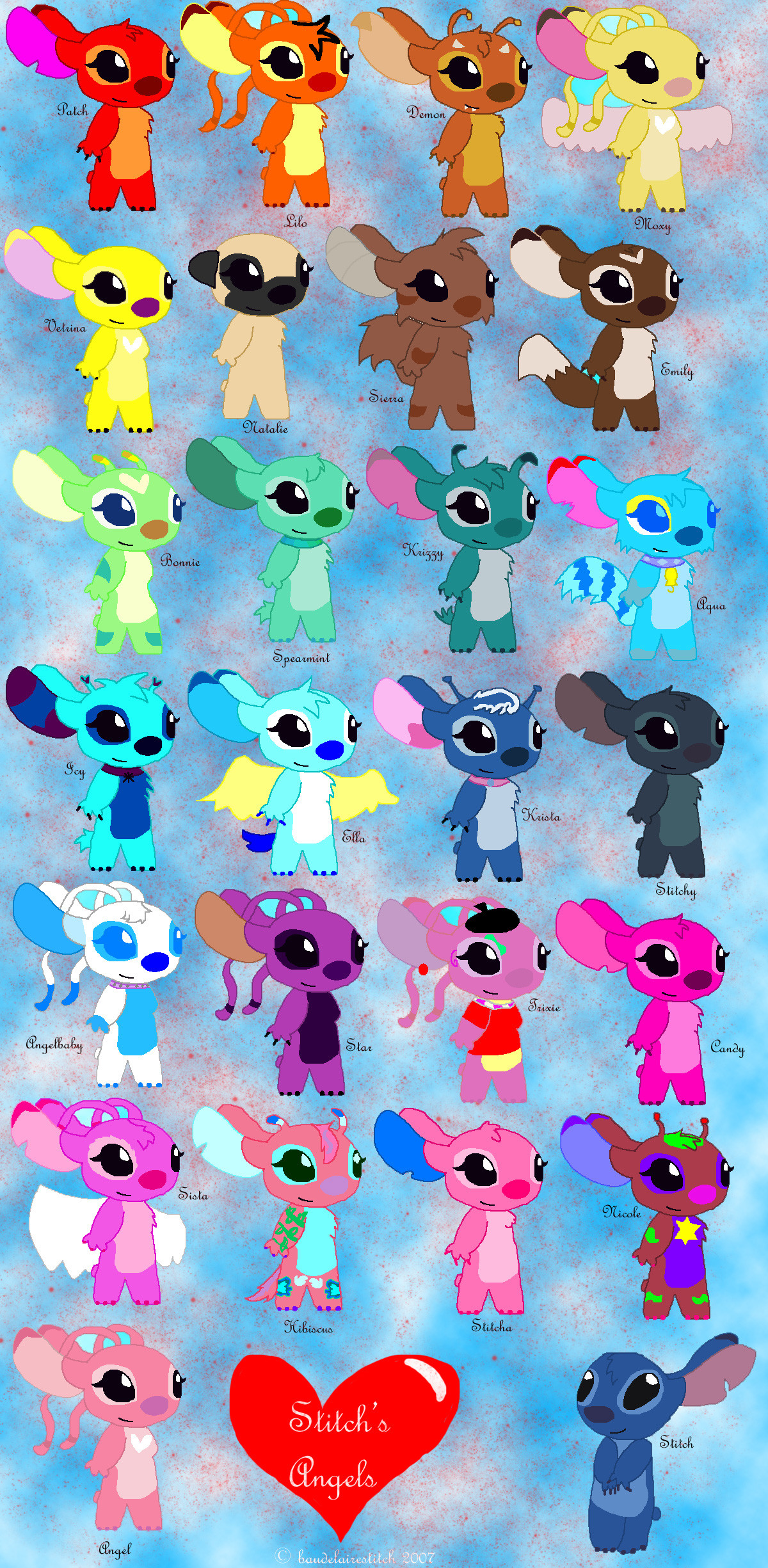 Esperimenti di Stitch, Stitch, Cugini, Colori vivaci, Full HD, sfondo per smartphone