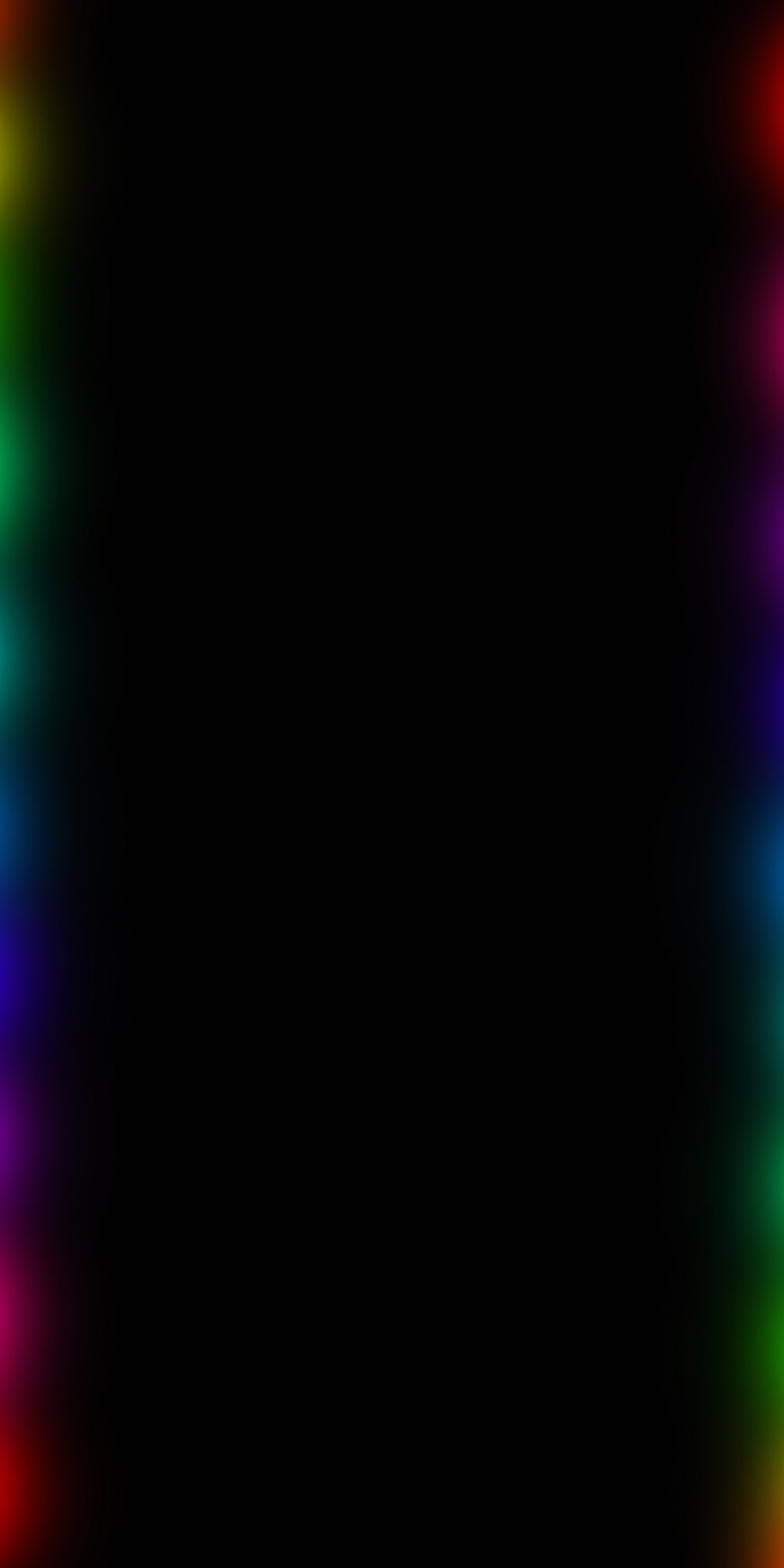 Bordo arcobaleno, Nero, Luce al neon, Minimalista, wallpaper Samsung S8