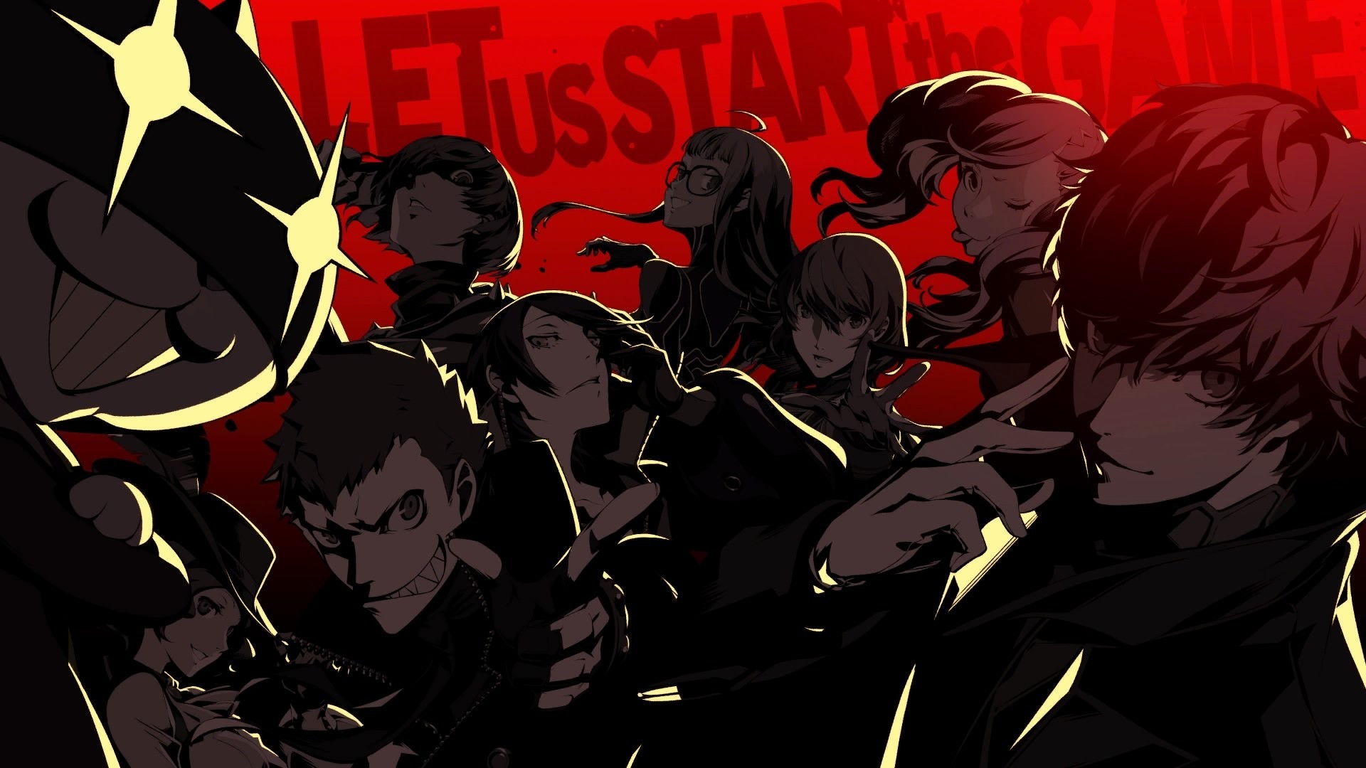 Phantom Thieves, Let Us Start the Game, Persona 5, 16:9 Full HD, sfondo widescreen