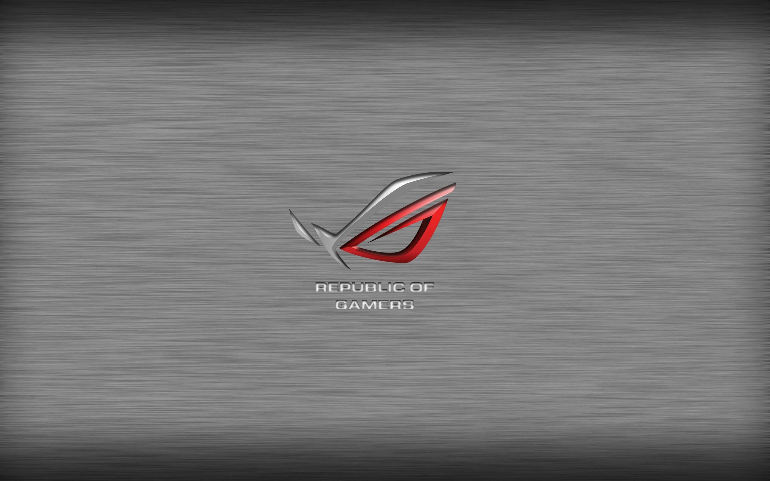 Asus ROG, Logo, Metallo spazzolato, Grigio, 16:10 2K, sfondo widescreen