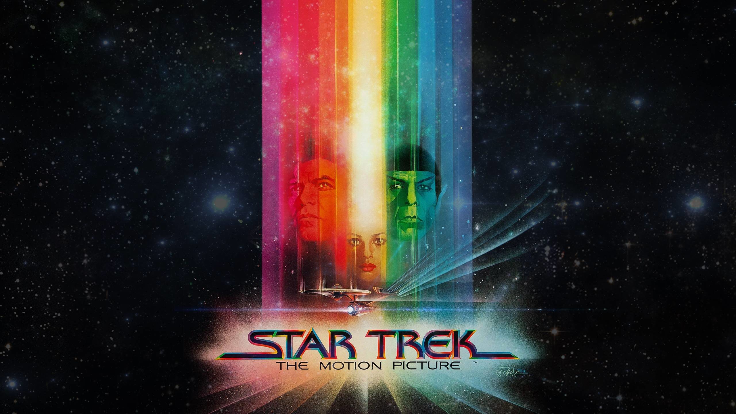 Star Trek: The Motion Picture, James T. Kirk, Spock, Locandina, Arcobaleno, sfondo 2K per portatile