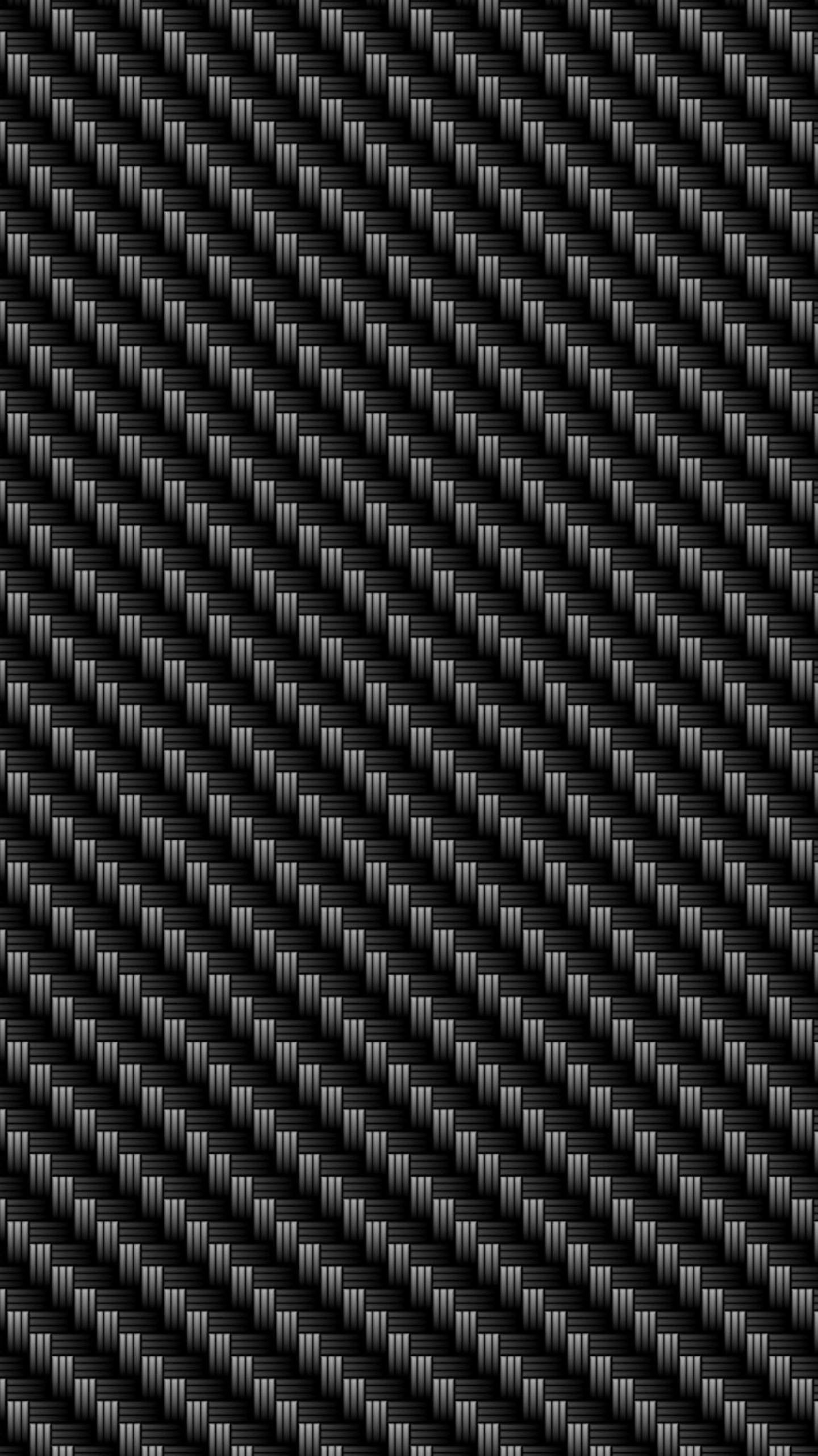 Fibra di carbonio, Trama diagonale, Nero, QHD+, wallpaper per smartphone