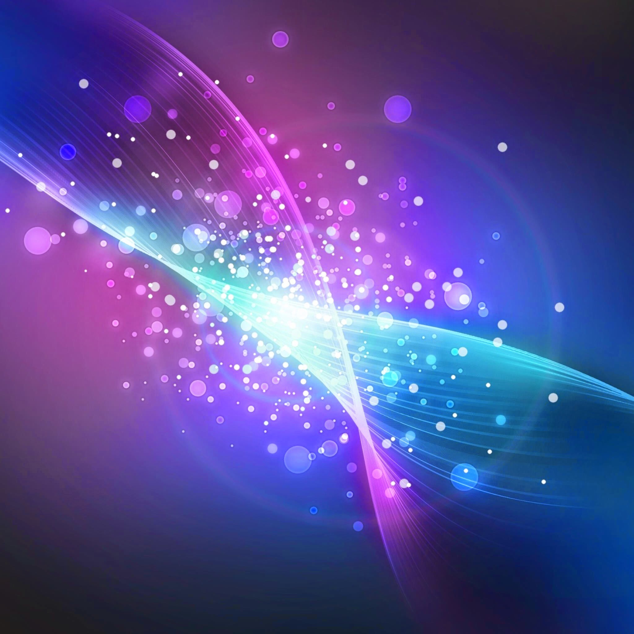 Particelle di luce, Astratto, Blu e viola, Full HD, schermata di blocco iPad