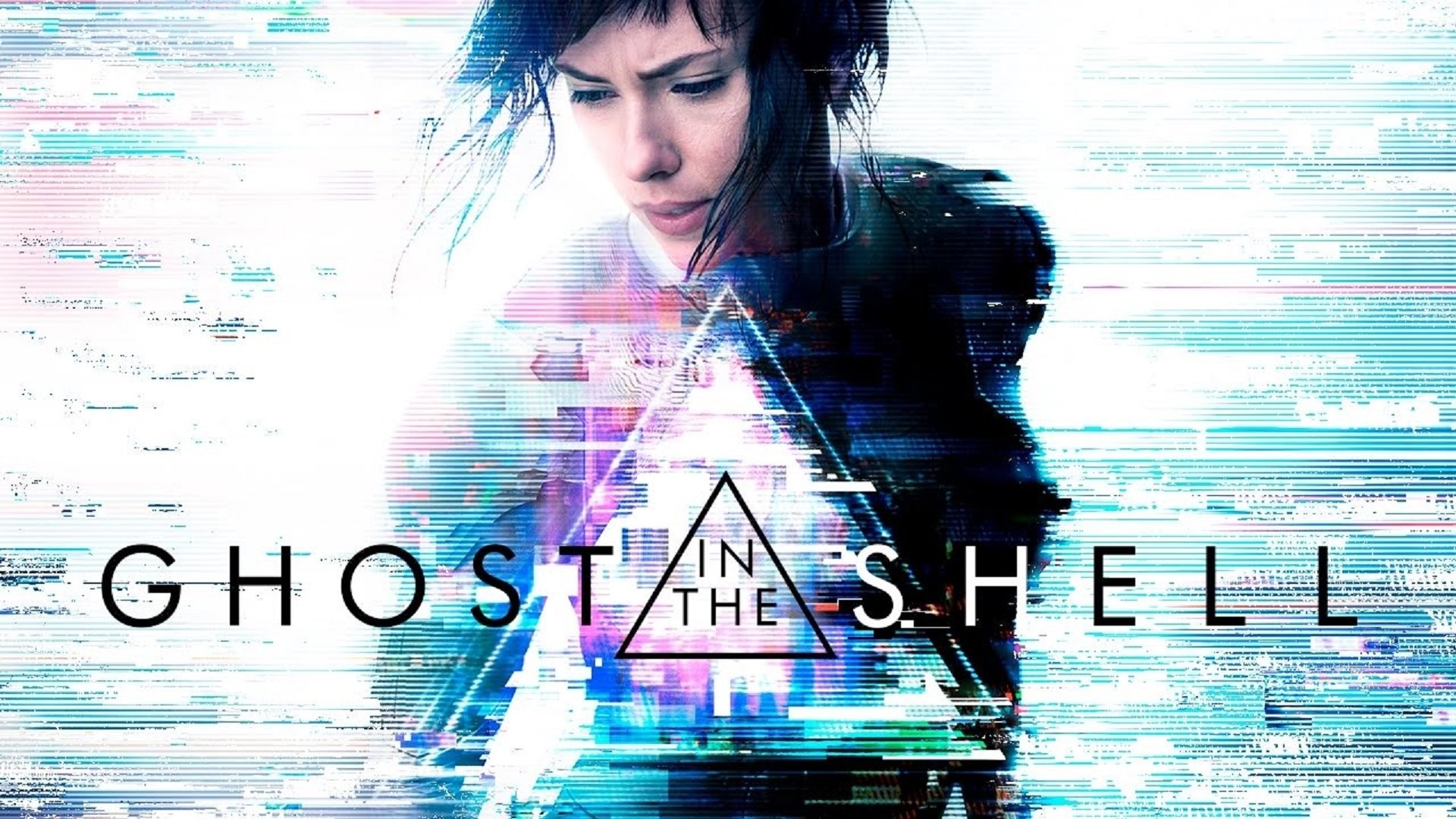 Ghost in the Shell (2017), Scarlett Johansson, Maggiore Mira Killian, Logo, Glitch, wallpaper Full HD