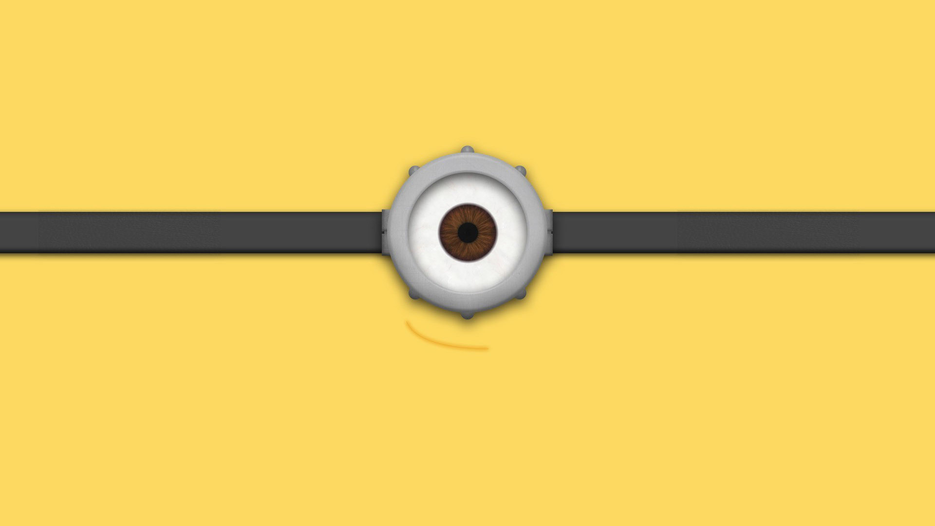 Minions, Occhio, Occhialone, Giallo, Minimalista, Full HD 1080p, sfondo desktop