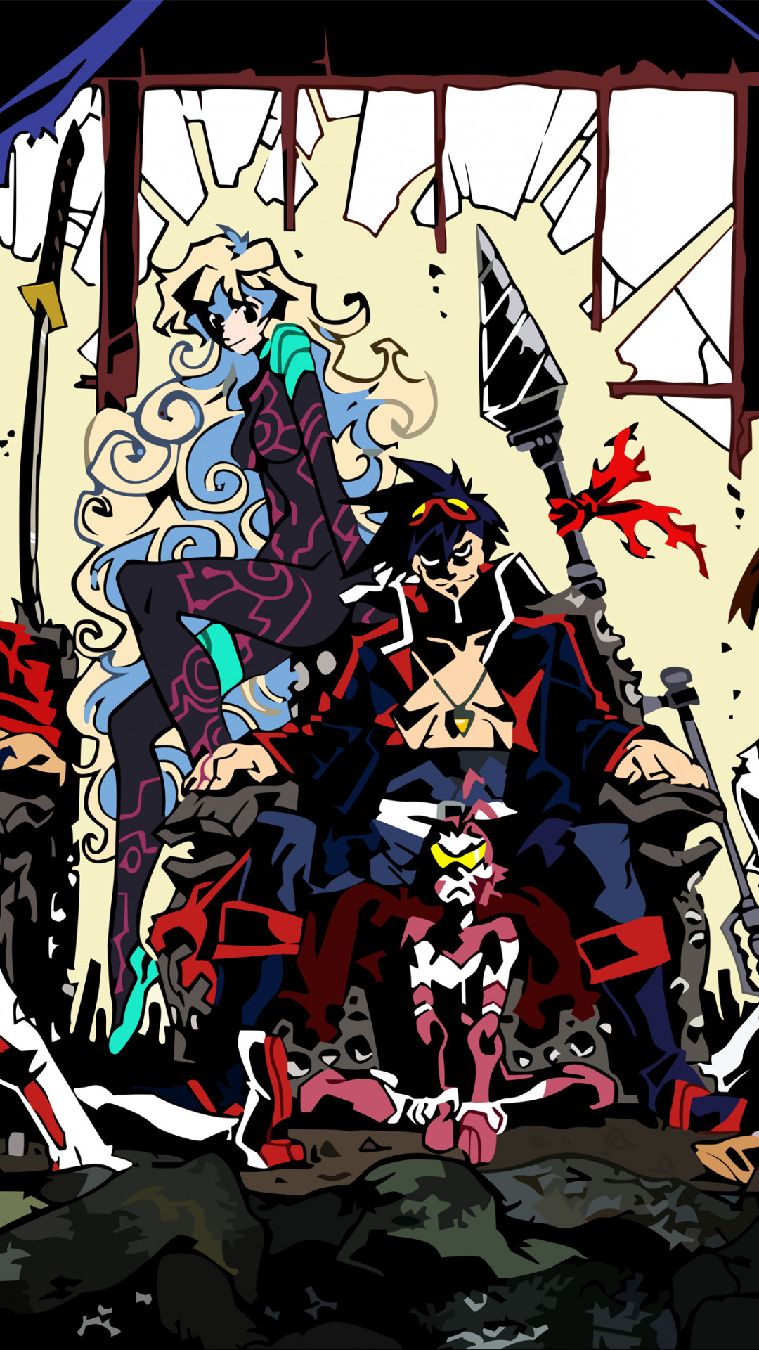 Lordgenome, Simon, Gurren Lagann, Trono, Poster verticale, Full HD, wallpaper per smartphone