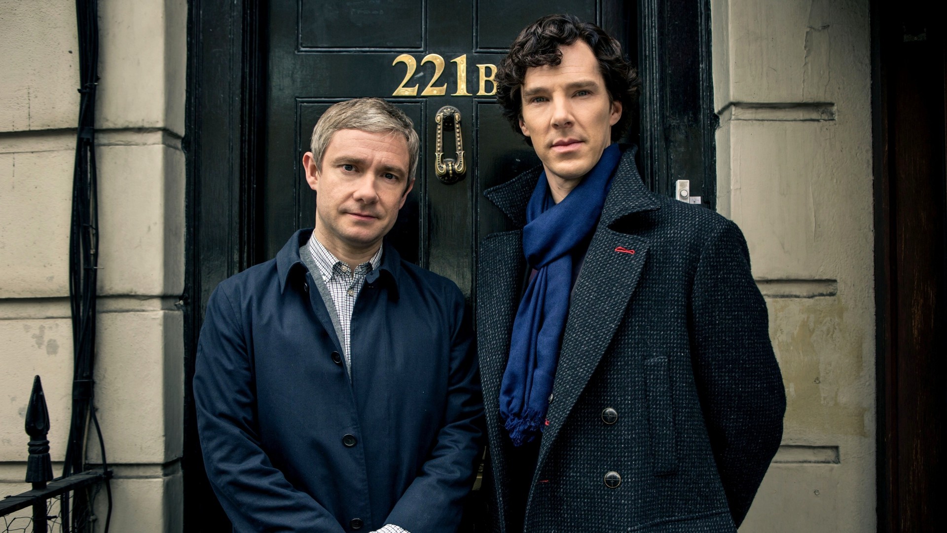 Sherlock Holmes, John Watson, Benedict Cumberbatch, Martin Freeman, 221B Baker Street, Sherlock, sfondo 1080p