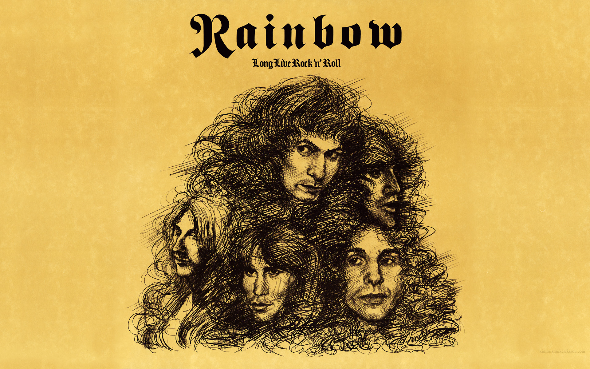 Rainbow, Long Live Rock 'n' Roll, Copertina di album, Illustrazione, sfondo 1920x1200 per PC