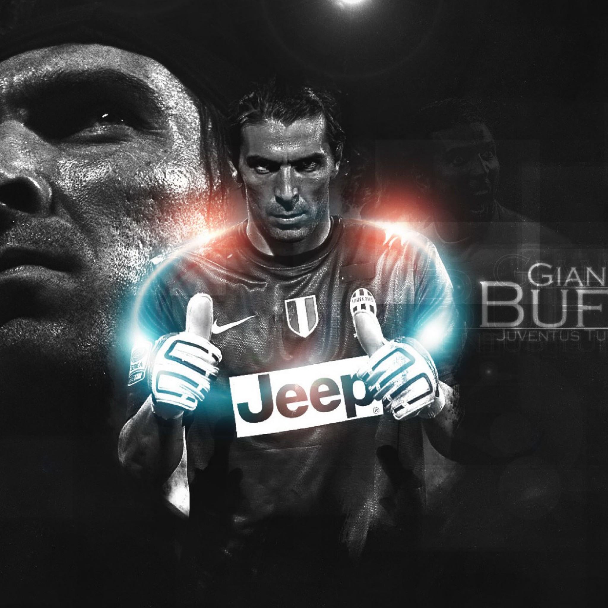 Gianluigi Buffon, Juventus, Portiere, Guanti, Toni scuri, Full HD, sfondo per iPad e tablet