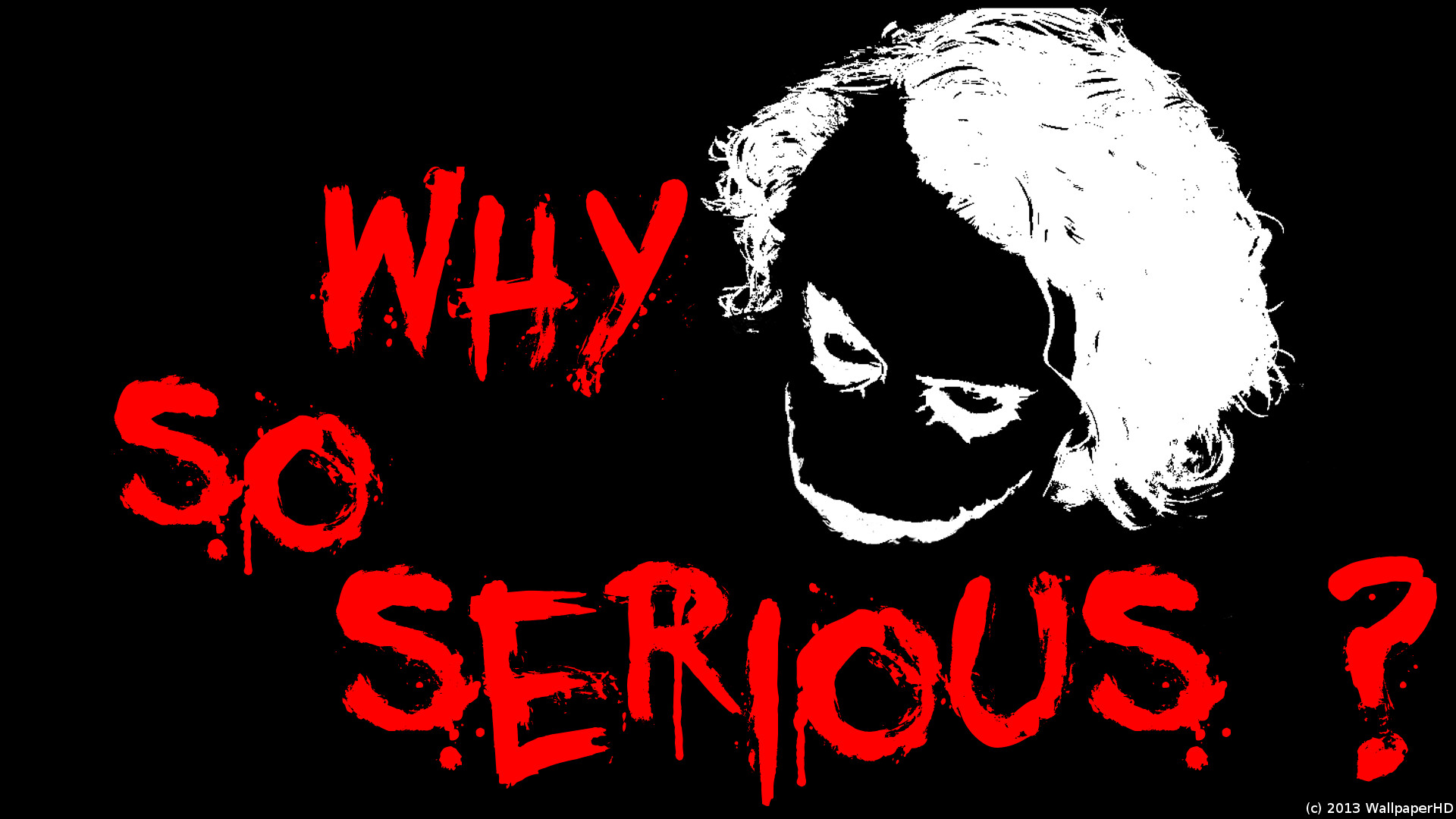 Joker, Why So Serious?, Tipografia, Bianco e rosso, Full HD, sfondo Windows 11