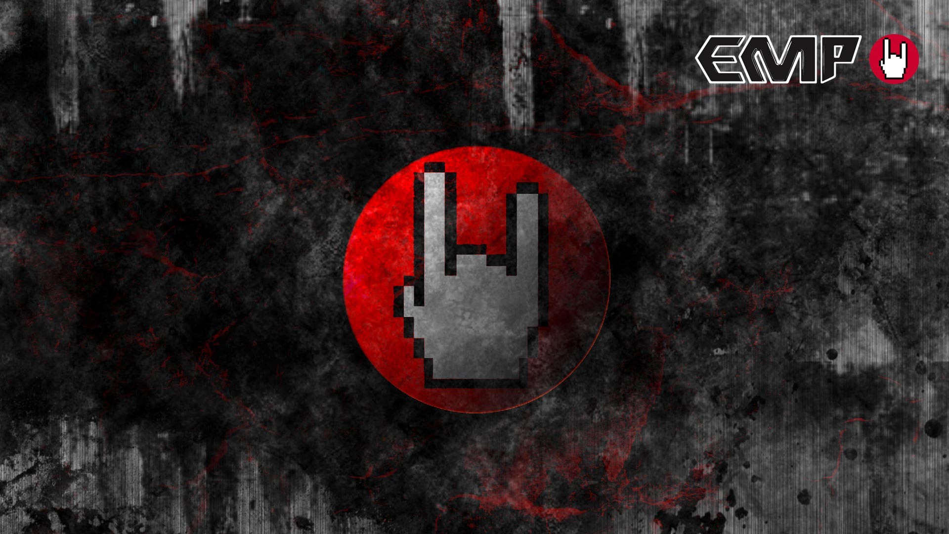 EMP, Corna, Logo, Grunge, 1920x1080, immagine di sfondo