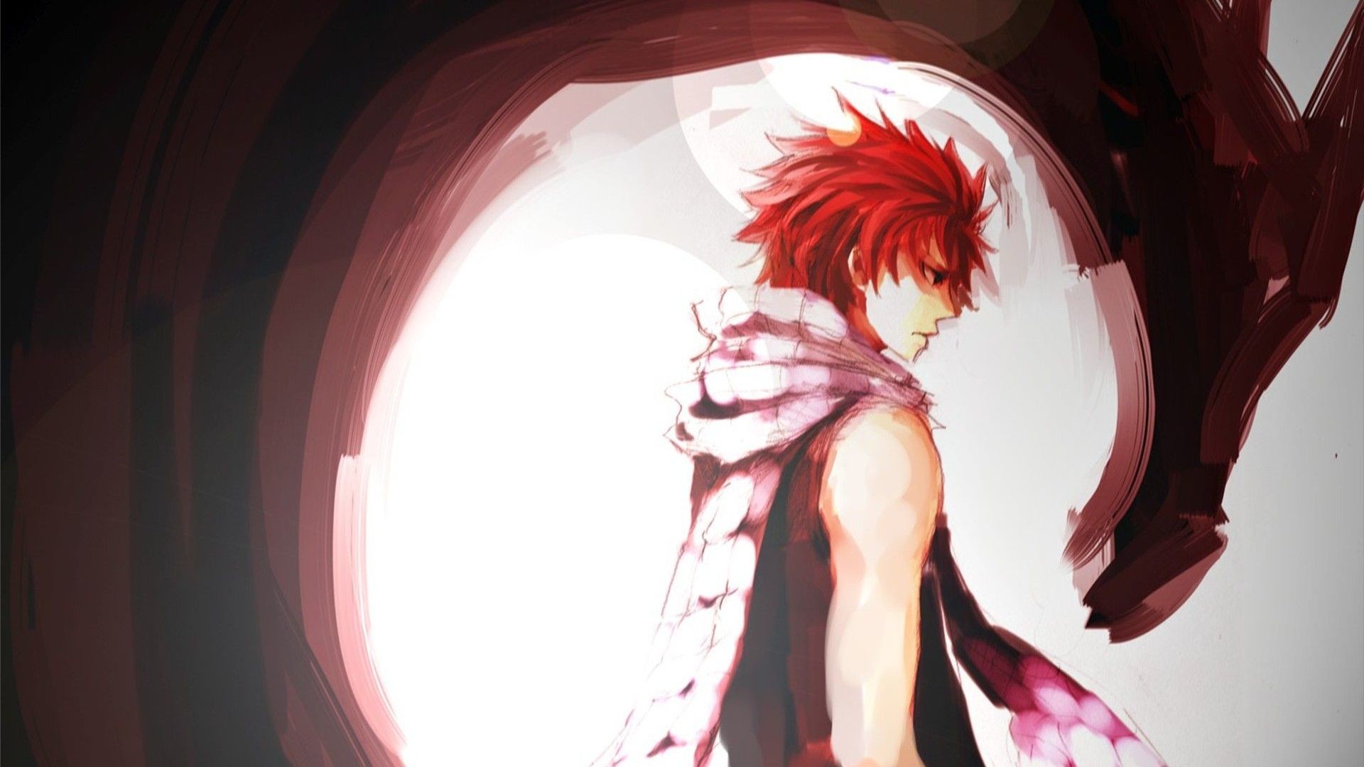 Natsu Dragneel, Fairy Tail, Sciarpa, Drago, Full HD, wallpaper per computer