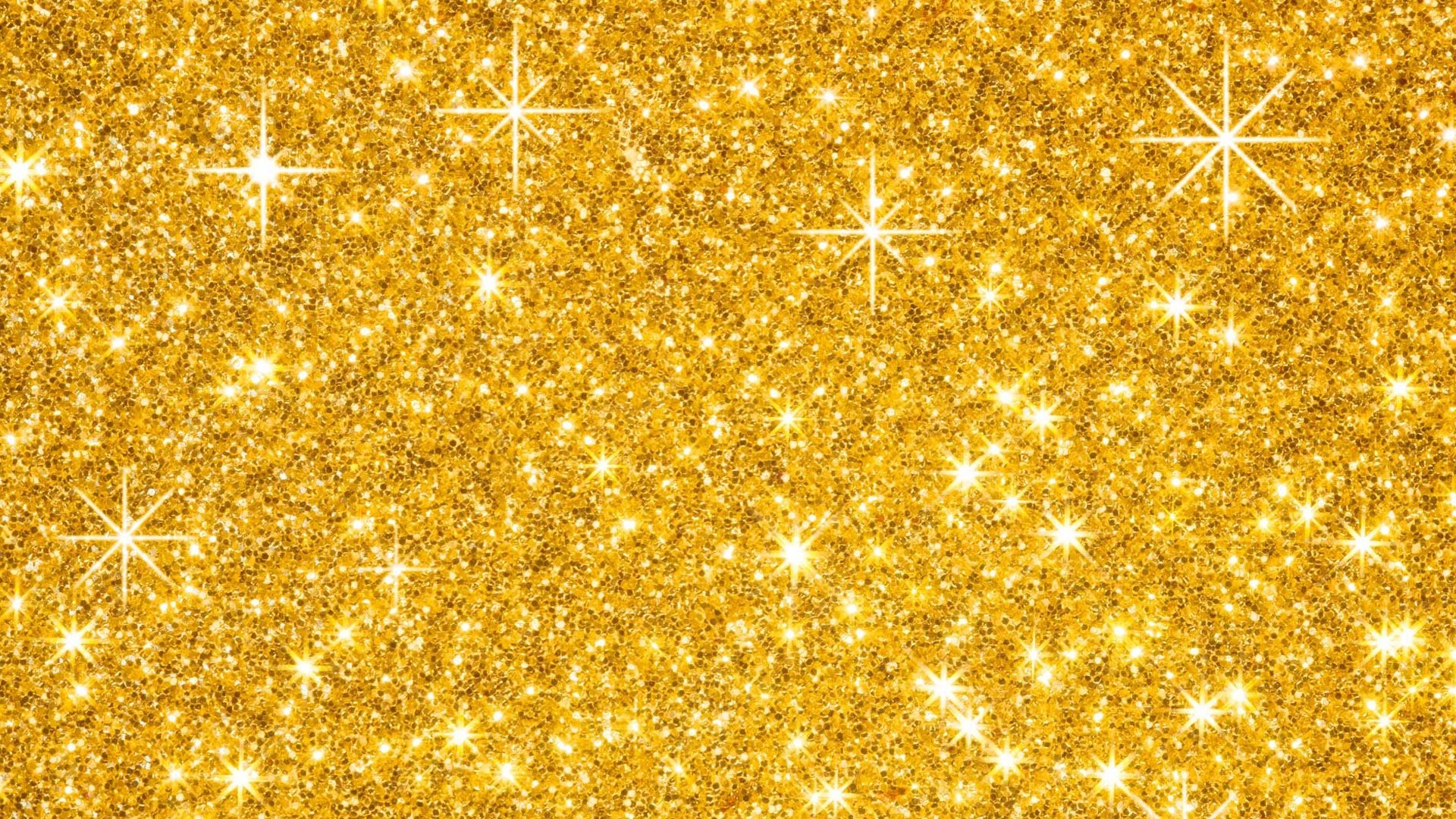 Glitter dorato, Oro, Stelle scintillanti, Full HD 1080p, sfondo desktop