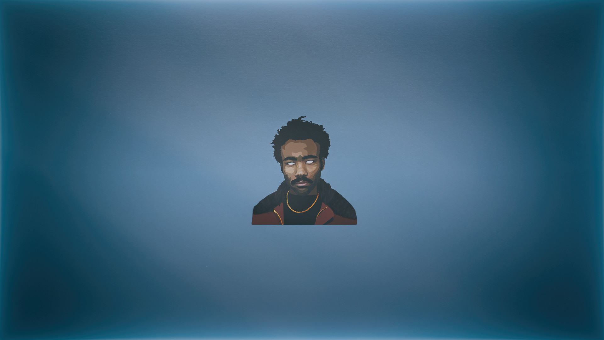 Childish Gambino, Donald Glover, Ritratto, Blu, Minimalista, 1920x1080, sfondo per PC