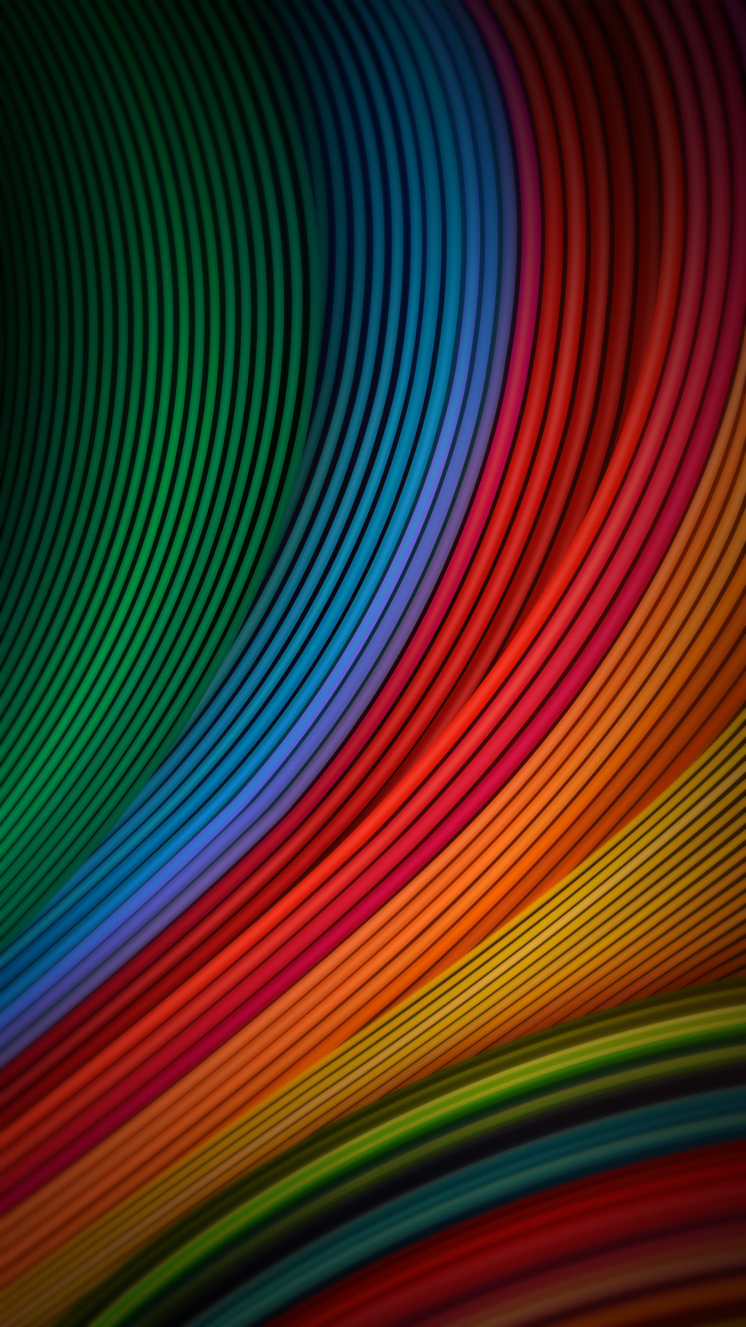 Strisce colorate, Curve, Arcobaleno, sfondo smartphone