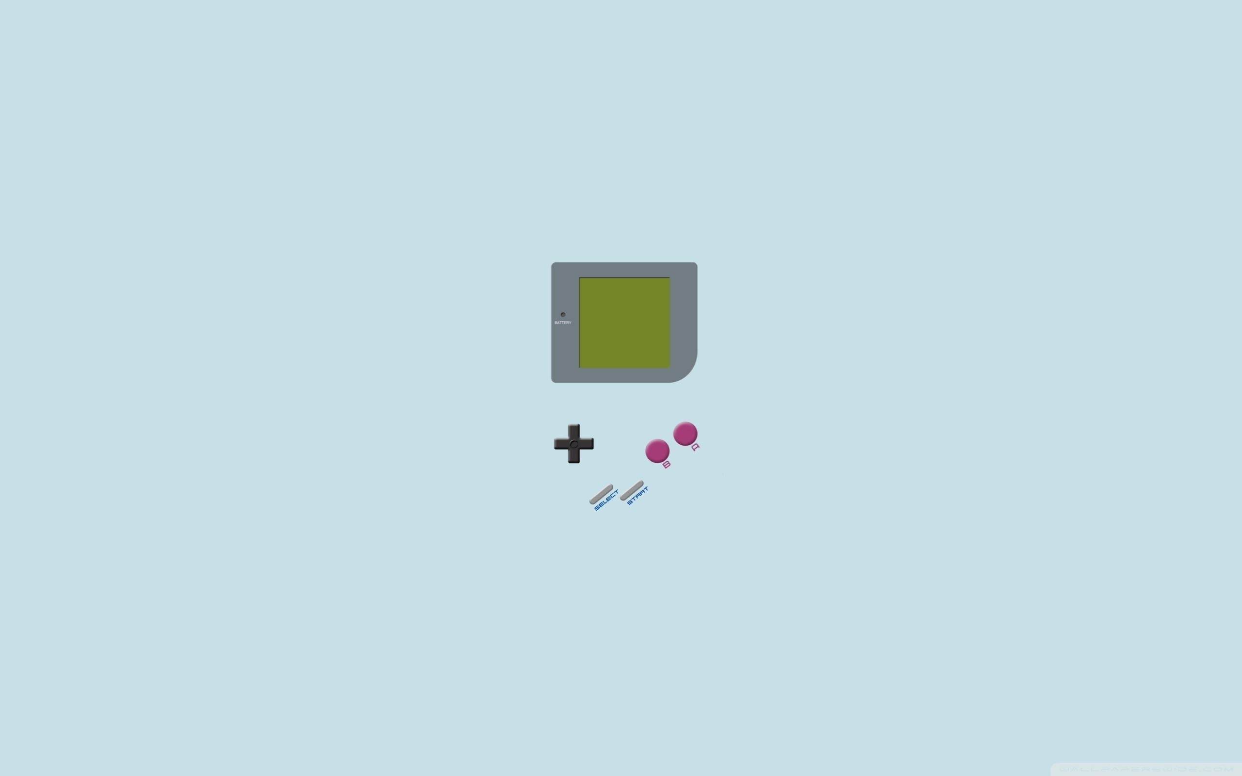 Game Boy, Minimalismo, Sfondo azzurro, 16:10 2K, wallpaper widescreen