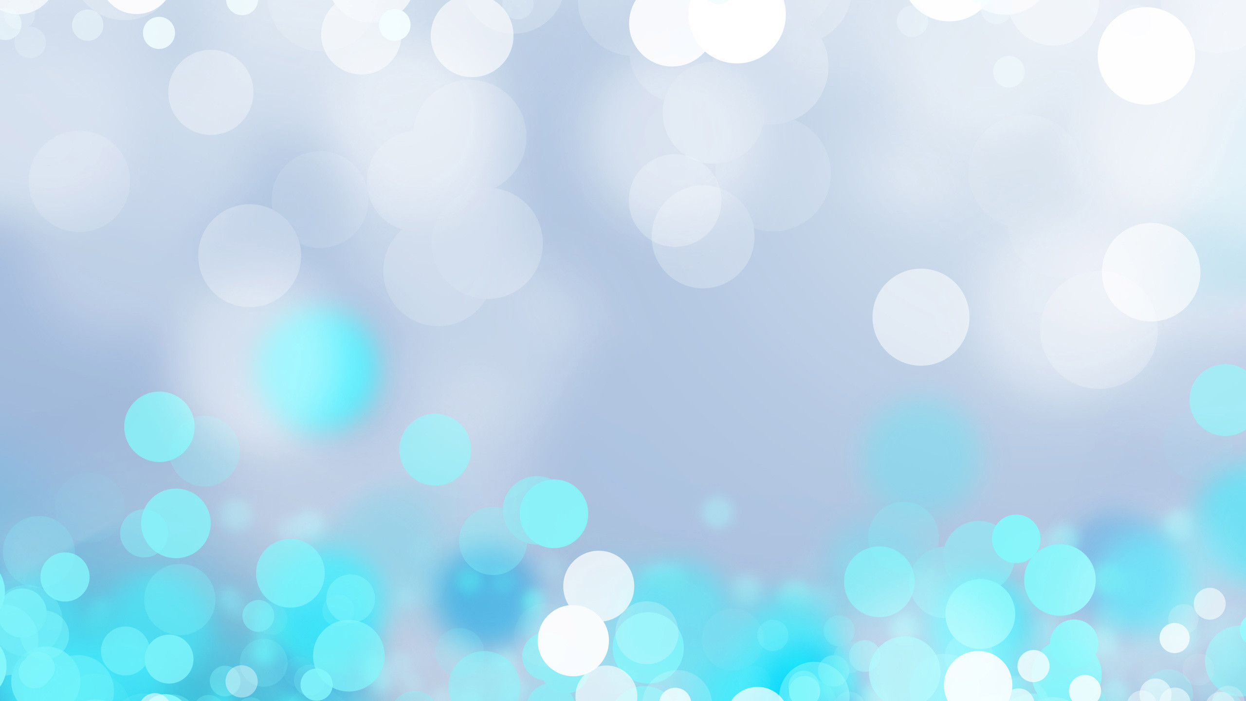 Bokeh, Azzurro, Bianco, Sfocato, 2560x1440, sfondo per PC