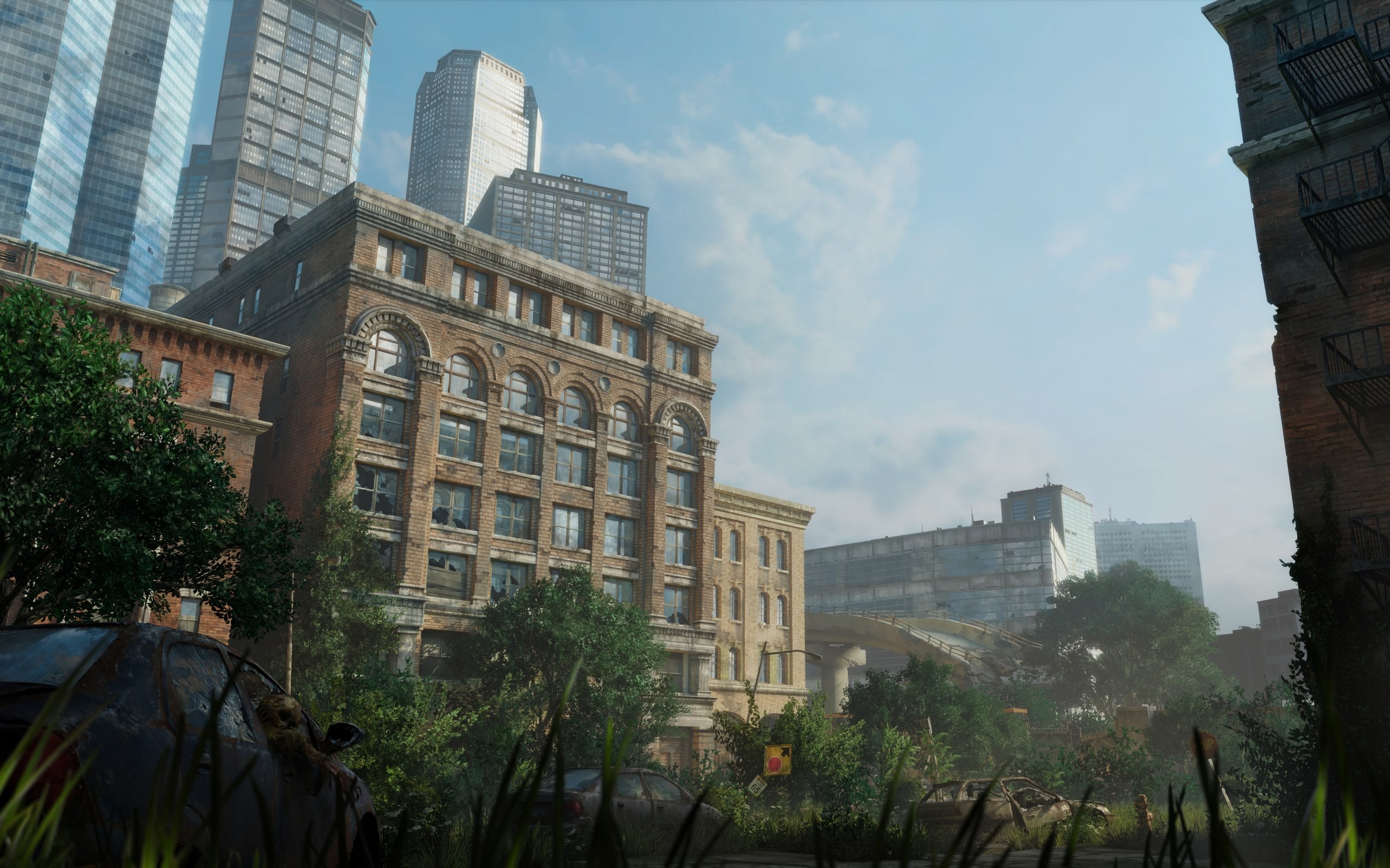 The Last of Us, Città abbandonata, Edifici, Vegetazione, 2560x1600, immagine di sfondo