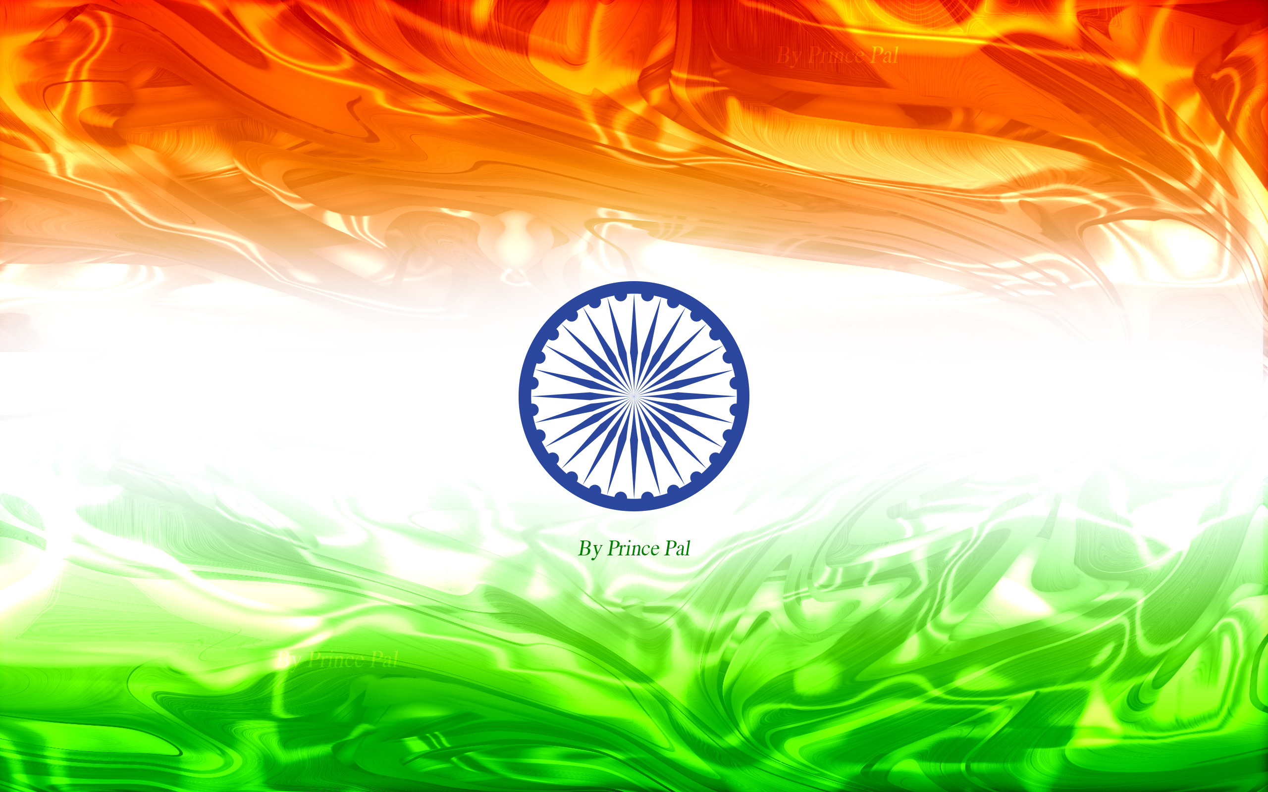 Bandiera dell'India, Ashoka Chakra, Tricolore, Astratto, 2560x1600, immagine di sfondo