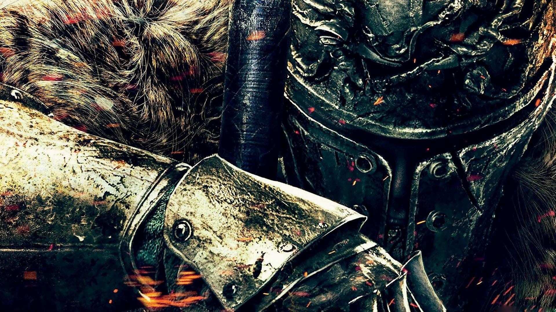 Dark Souls II, Cavaliere in armatura, Pelliccia, Primo piano, 1920x1080, immagine di sfondo